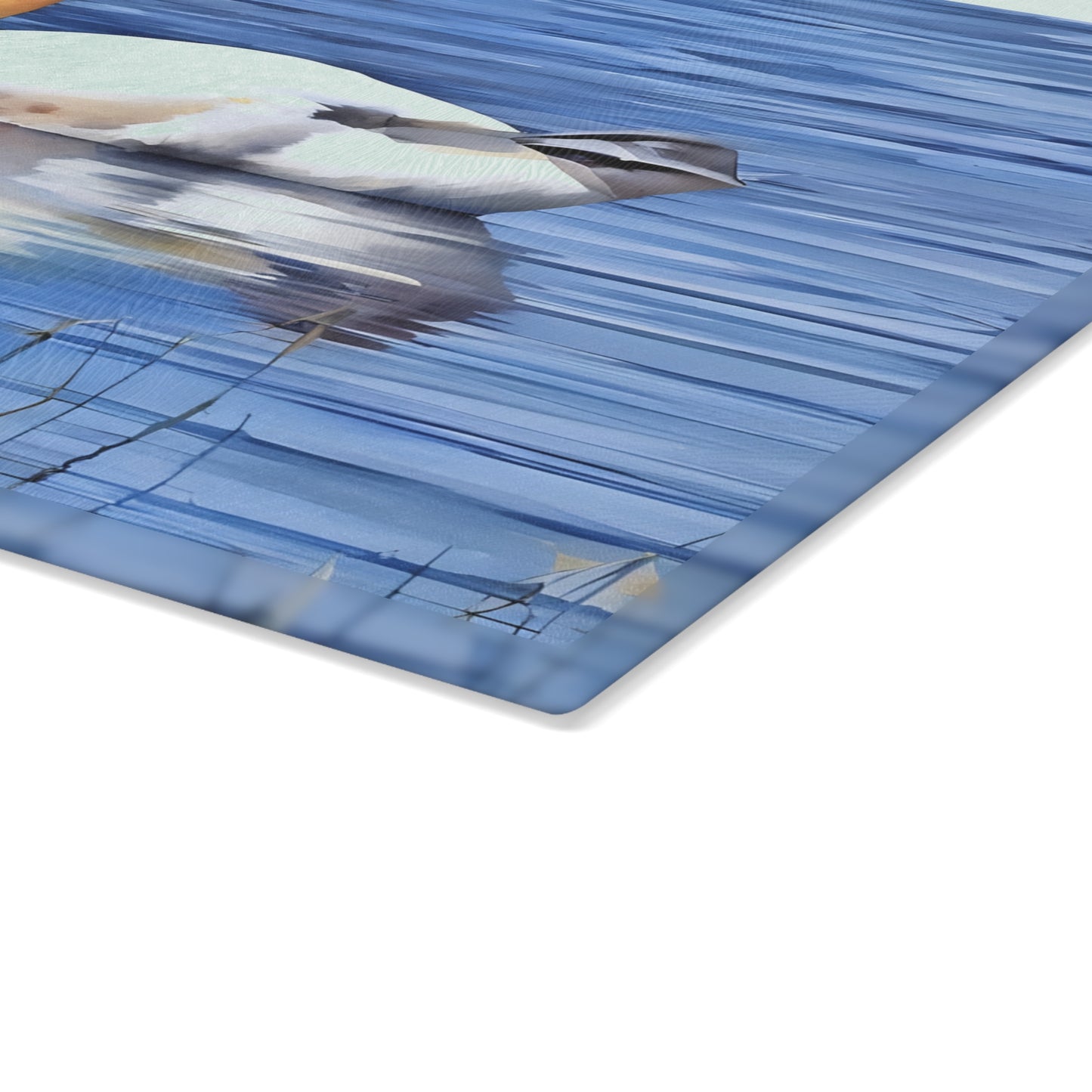 The Nerdy Birder - Irish Swan Glass Cutting Board | Kitchen Décor, Bird Lovers Gift, Beach House Accessory