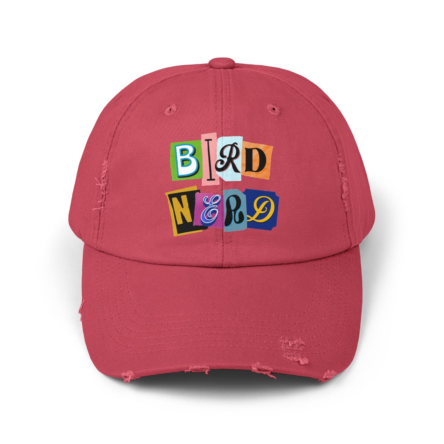 Bird Nerd Playful Unisex Distressed Cap - Perfect for Bird Lovers & Nerds