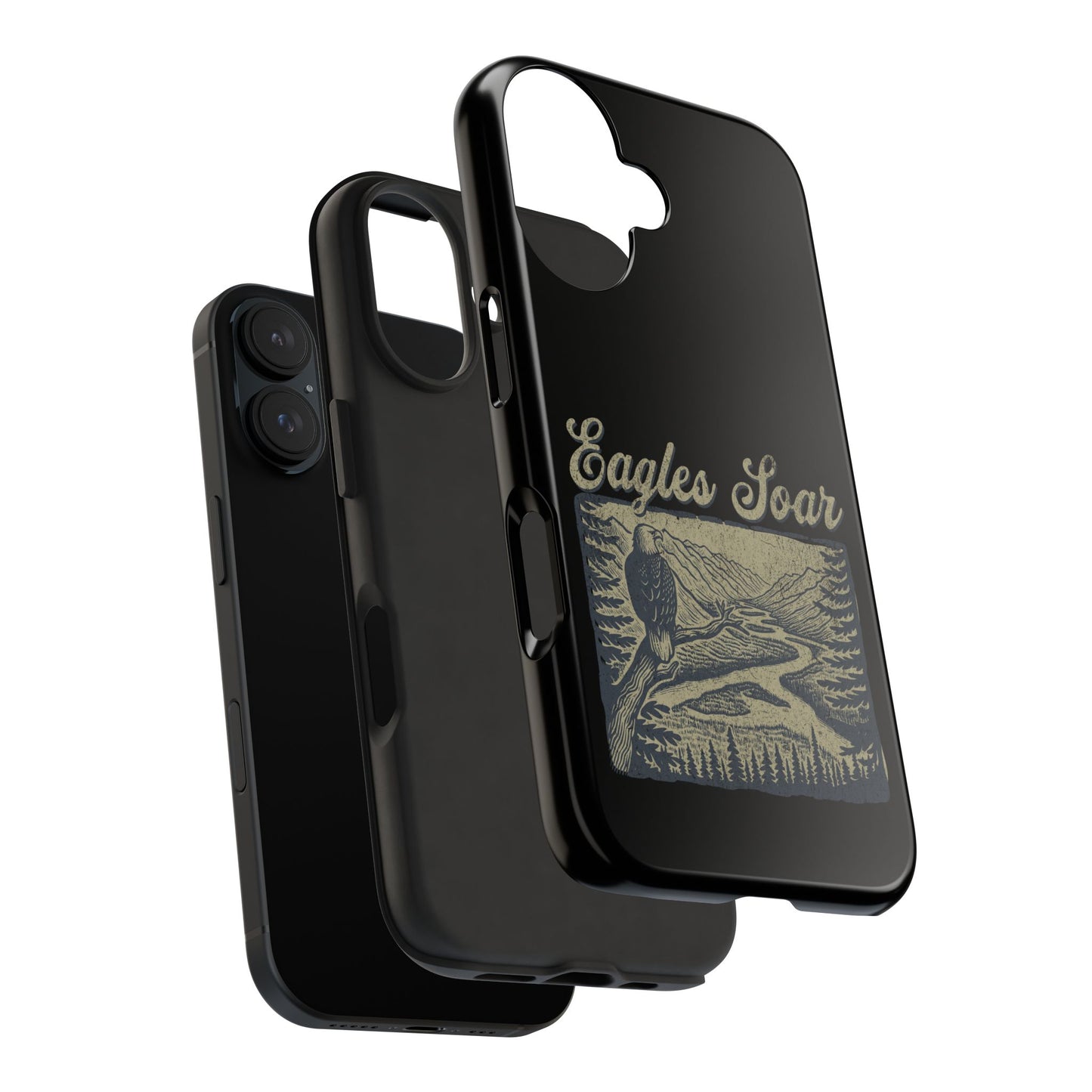The Nerdy Birder - Eagles Soar Tough Phone Case, Nature Lover Gift, Hiking Accessory, Wildlife Enthusiast, Adventure Protection Case