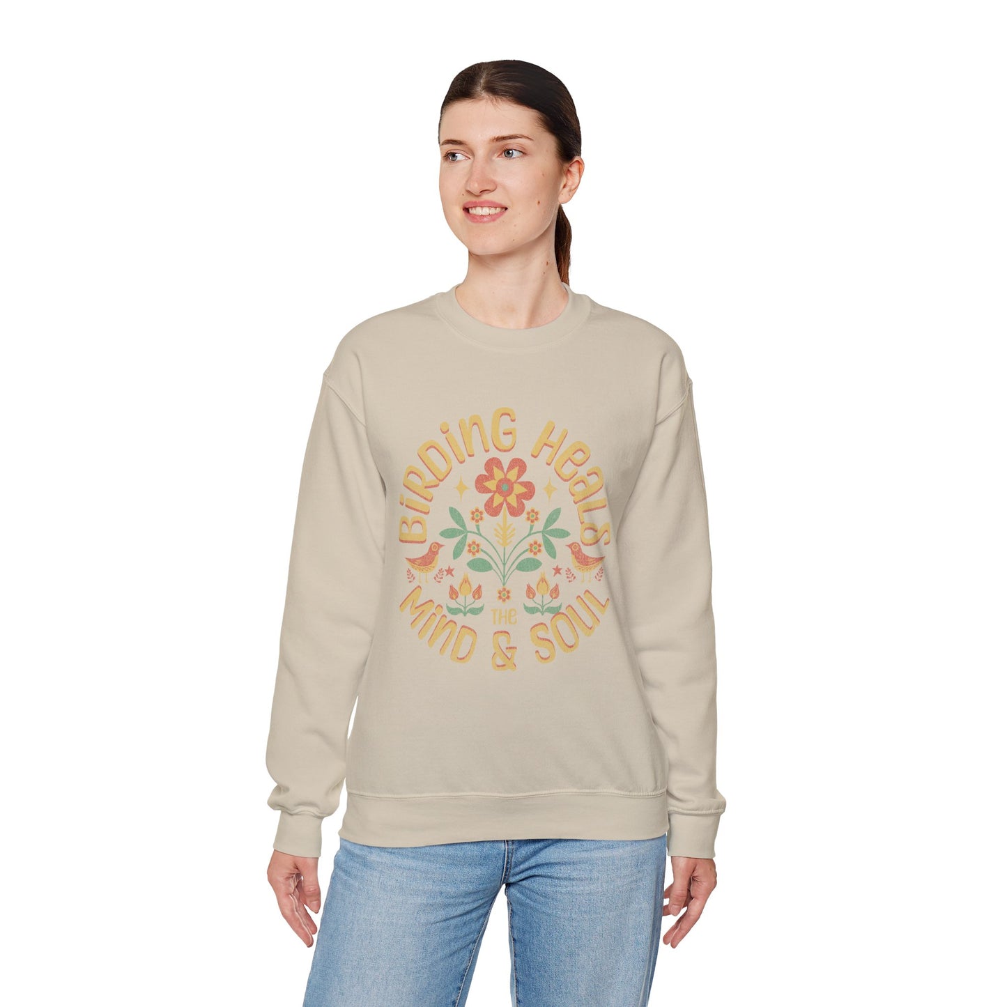 Birding Heals The Mind And Soul Sweatshirt - Unisex Heavy Blend Crewneck