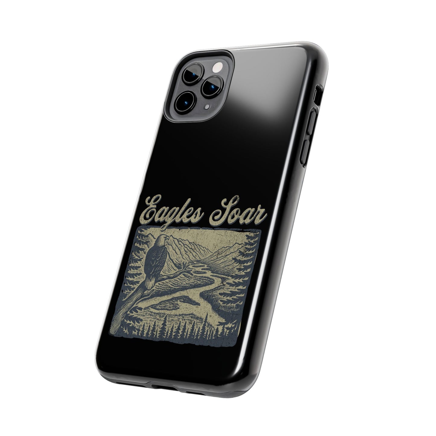 The Nerdy Birder - Eagles Soar Tough Phone Case, Nature Lover Gift, Hiking Accessory, Wildlife Enthusiast, Adventure Protection Case