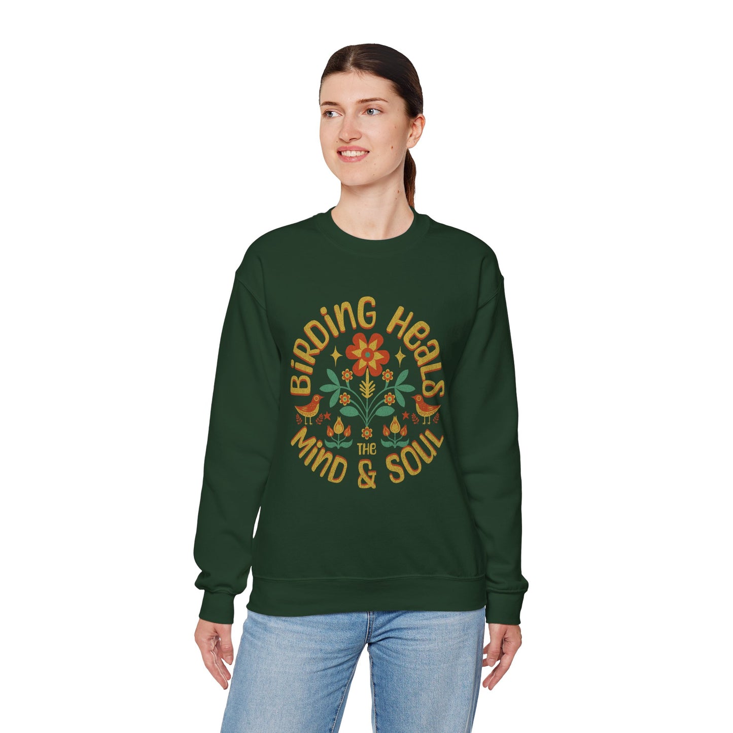 Birding Heals The Mind And Soul Sweatshirt - Unisex Heavy Blend Crewneck