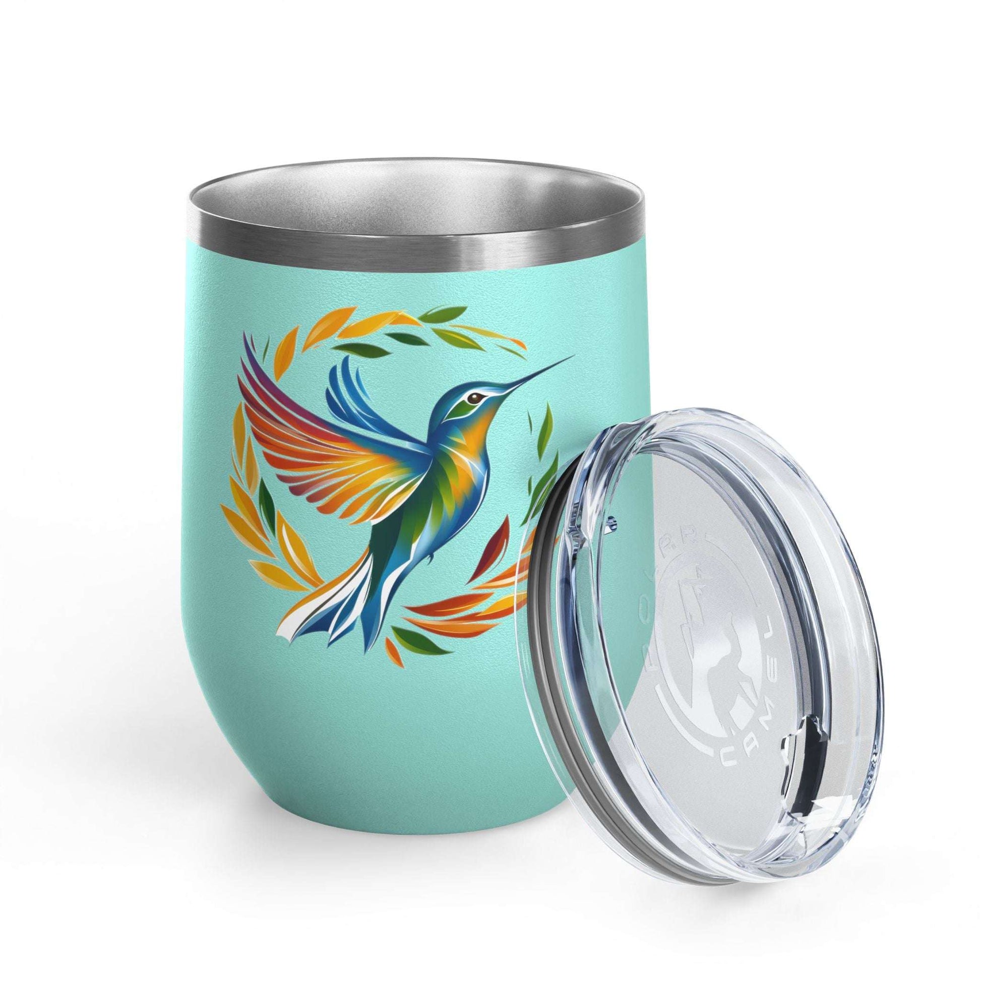 Hummingbird Rainbow Wine Tumbler- 12oz Insulated Cup