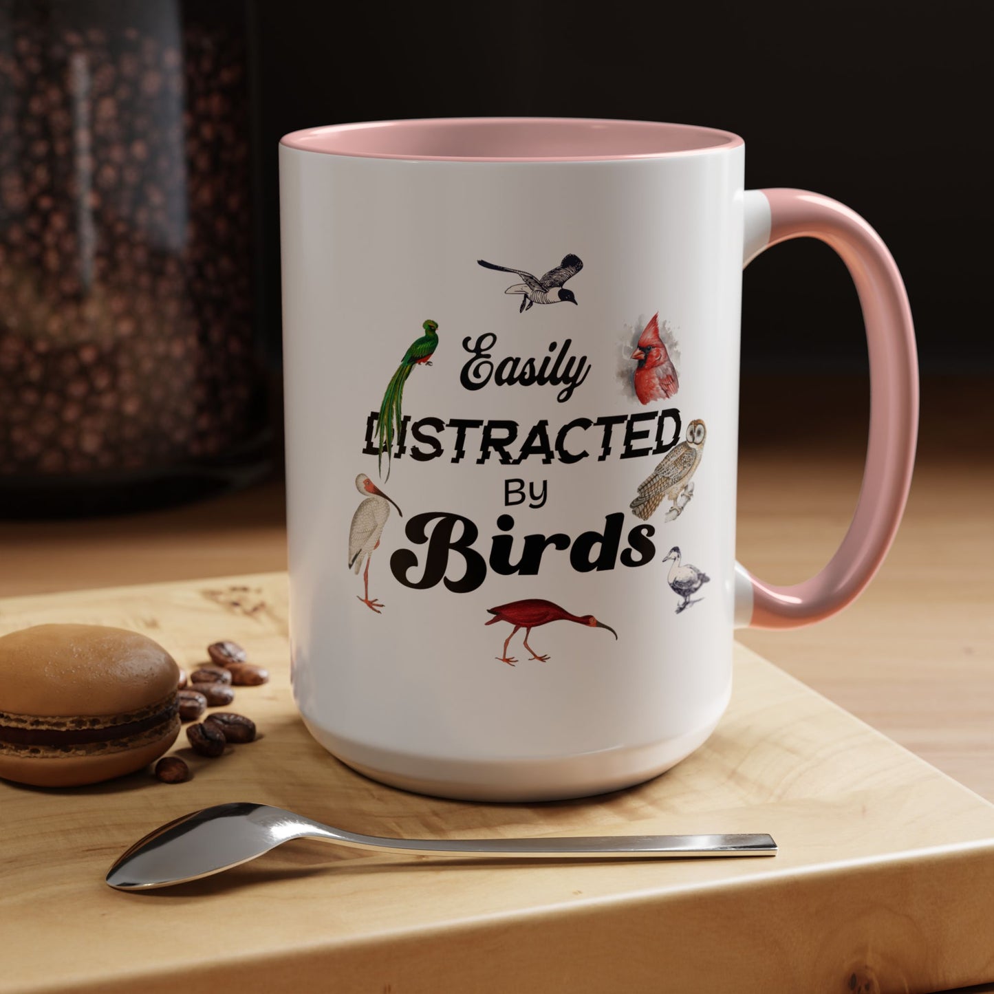 Easily Distracted by Birds Coffee Mug - Fun Accent Mug for Bird Lovers
