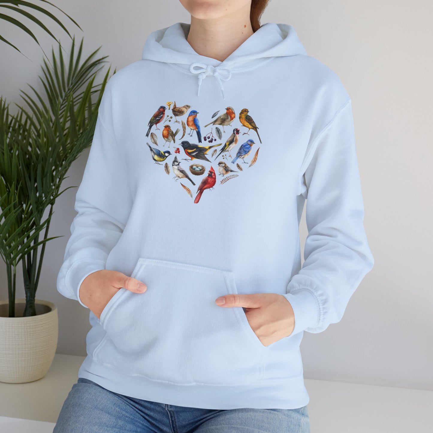 Bird Heart Unisex Hoodie - Cozy Sweatshirt for Nature Lovers