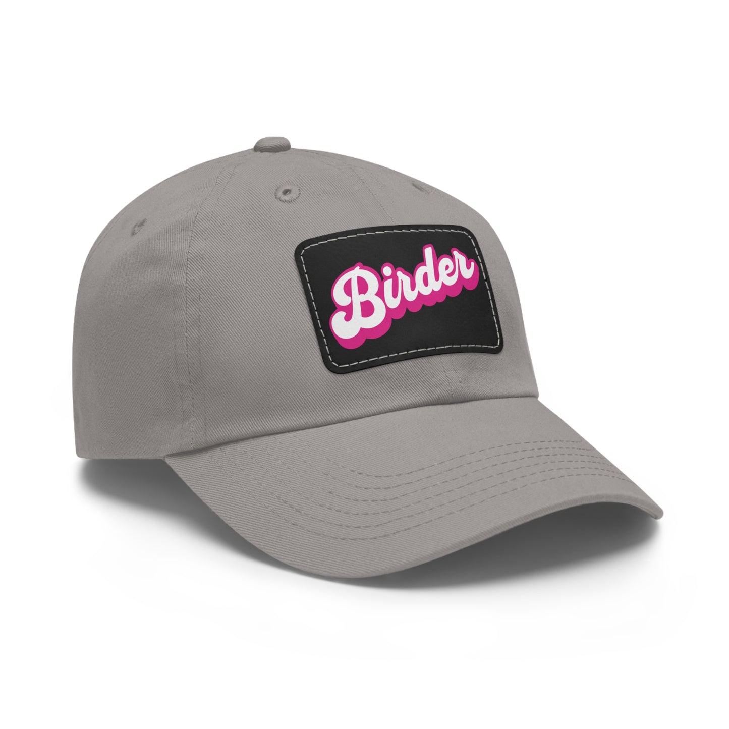 The Nerdy Birder - Birder Hat with Leather Patch for Inspired by childhood memories of playful glamour, Stylish Outdoor Cap, Gift for Bird Watching Enthusiasts, Casual Fashion Accessory