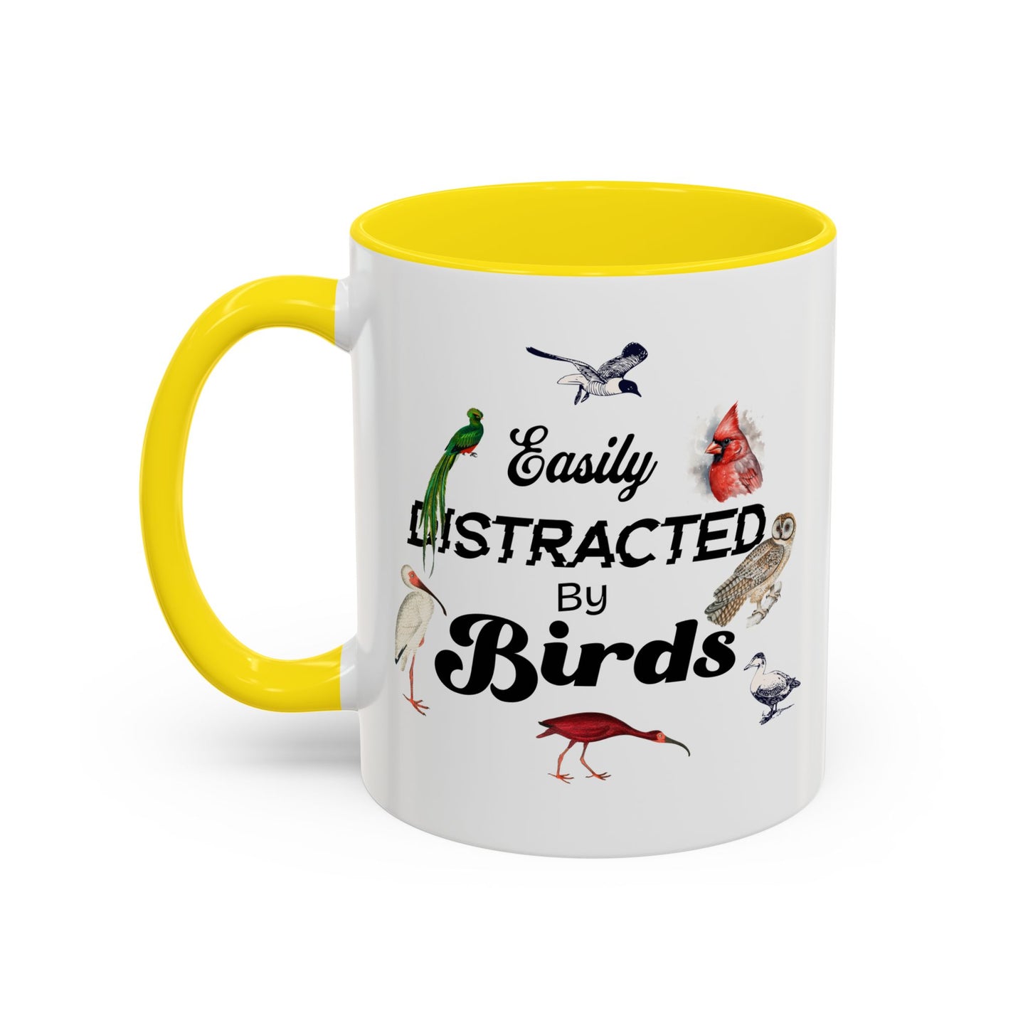 Easily Distracted by Birds Coffee Mug - Fun Accent Mug for Bird Lovers