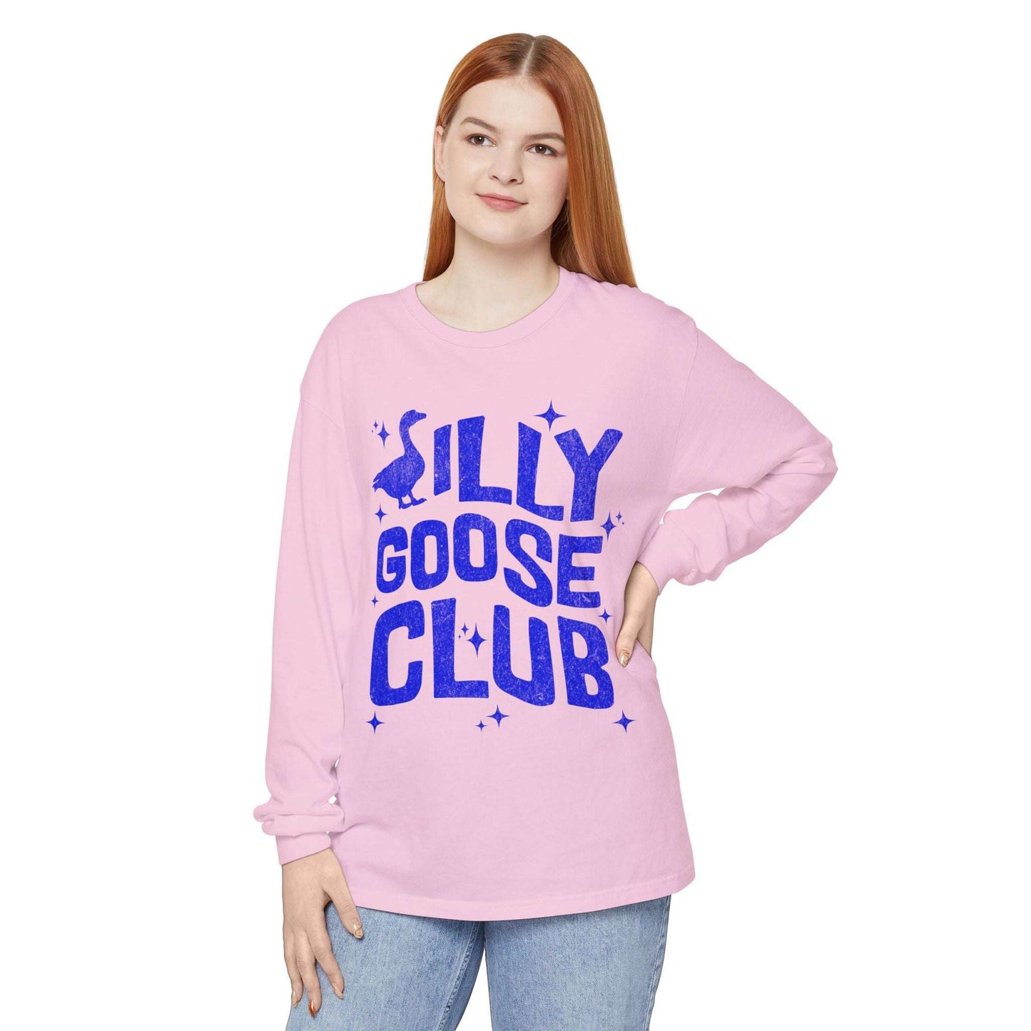Silly Goose Club Unisex Garment-dyed Long Sleeve T-Shirt