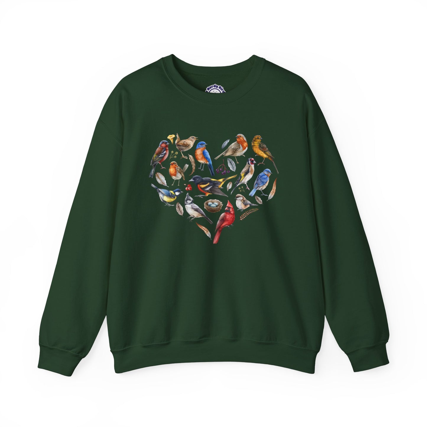 Bird Heart Graphic Unisex Crewneck Sweatshirt