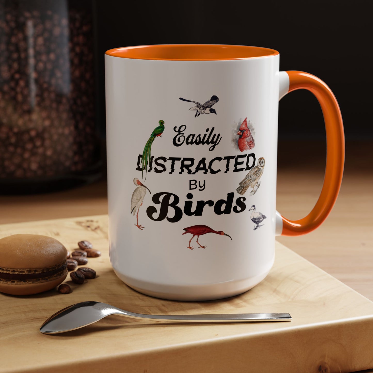 Easily Distracted by Birds Coffee Mug - Fun Accent Mug for Bird Lovers