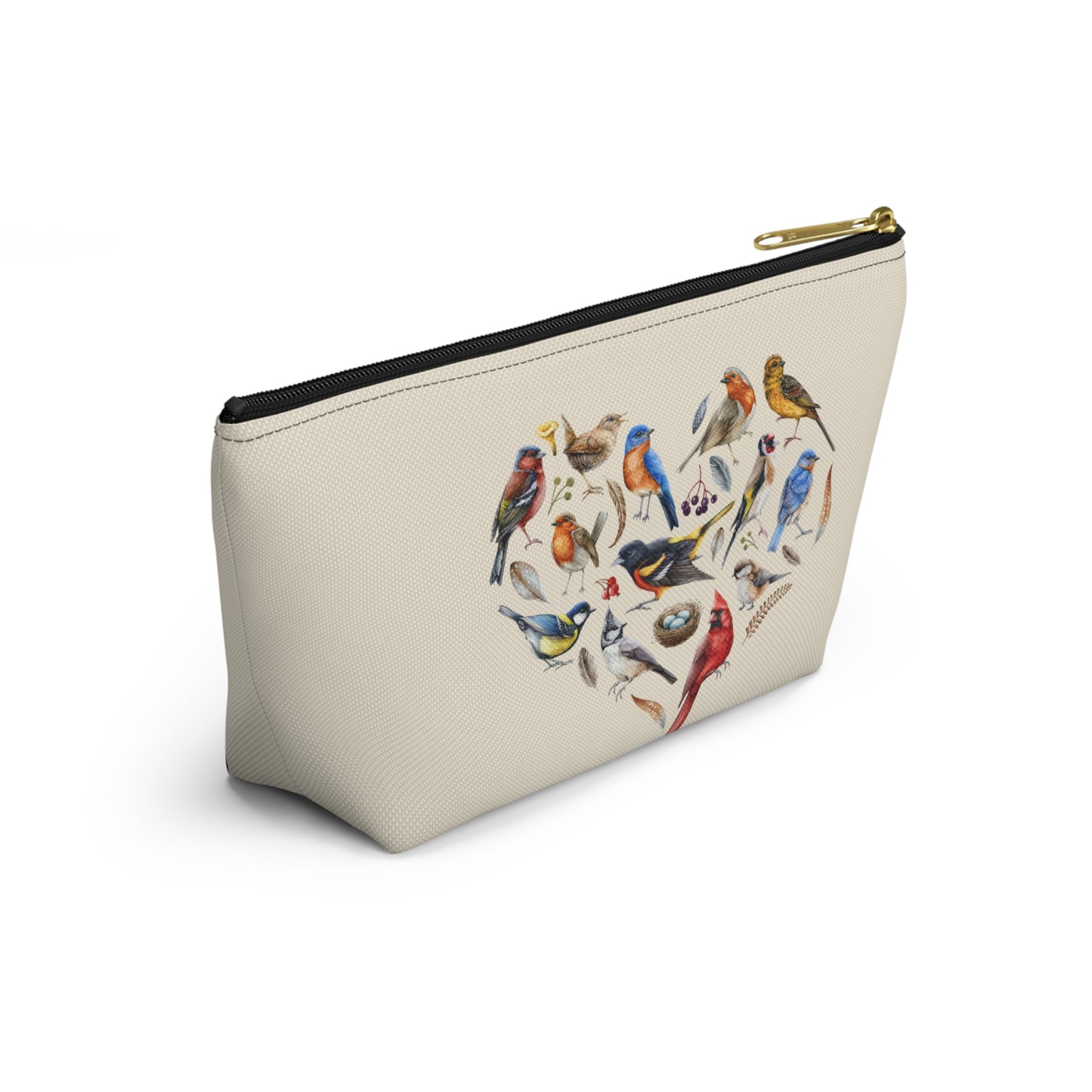 Bird Heart Accessory Pouch Natural