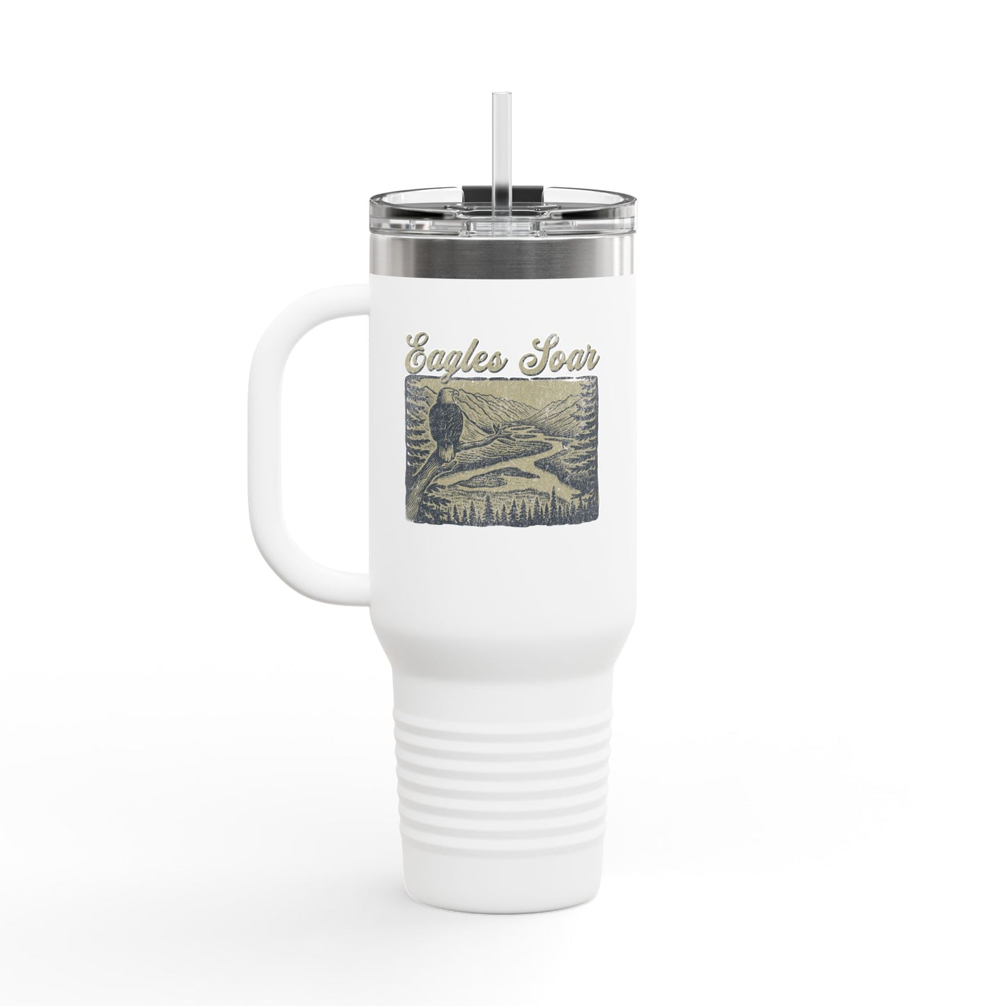 The Nerdy Birder Eagles Soar Insulated Travel Mug 40oz