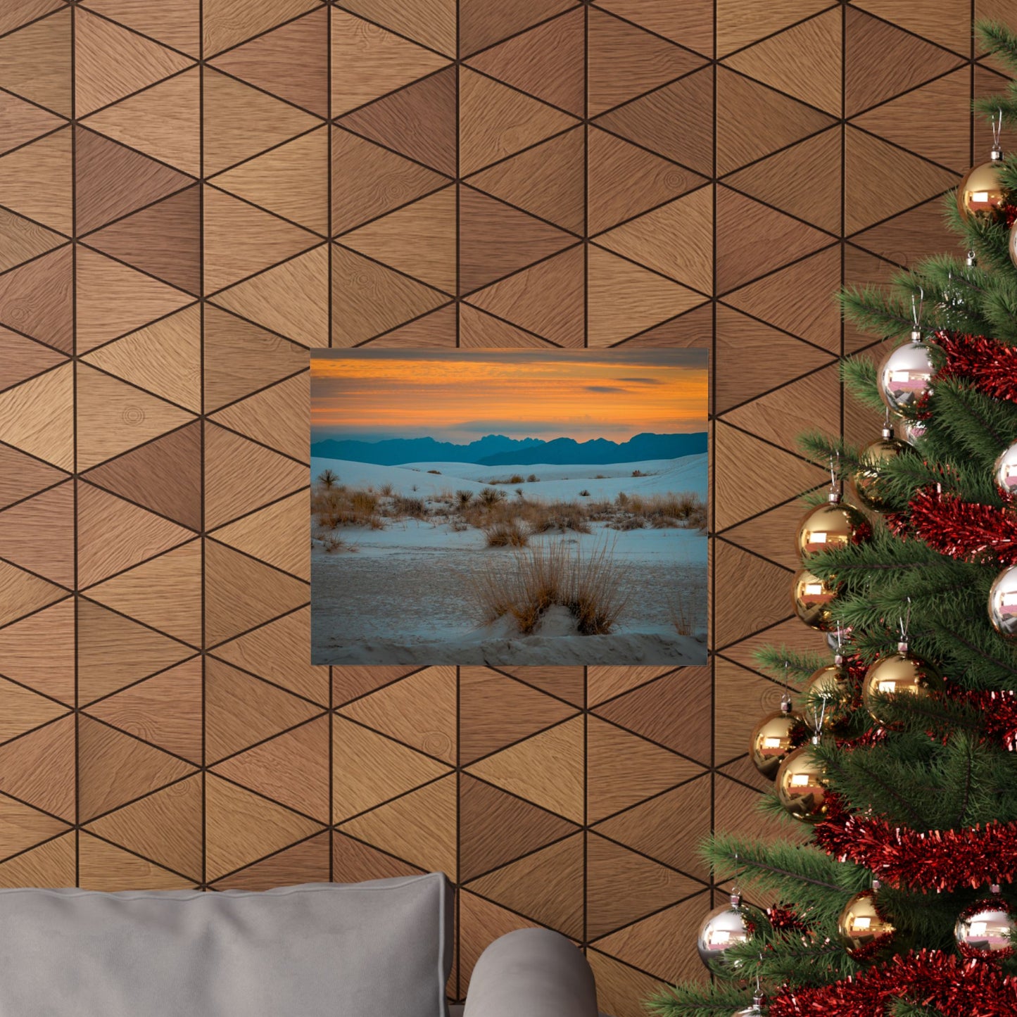 Desert Sunset Matte Poster | White Sands Tranquil Wall Art for Nature Lovers