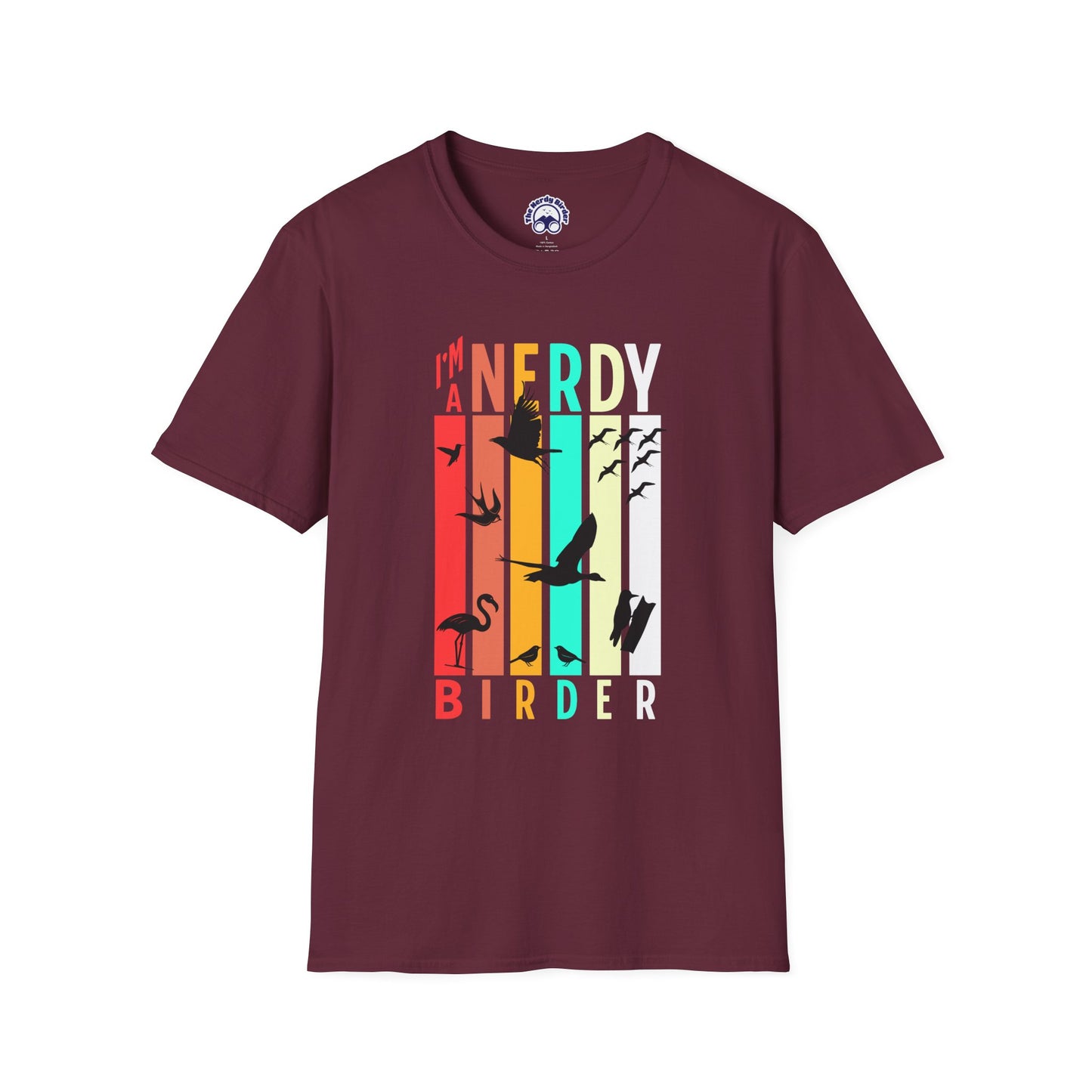 I'm A Nerdy Birder Unisex Softstyle T-Shirt - Nature Lover's Gift