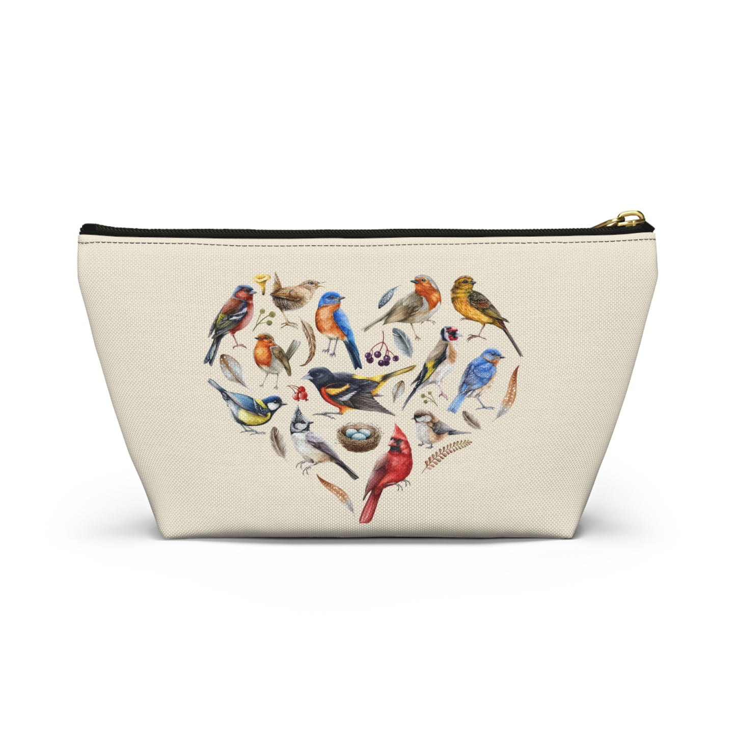 Bird Heart Accessory Pouch Natural