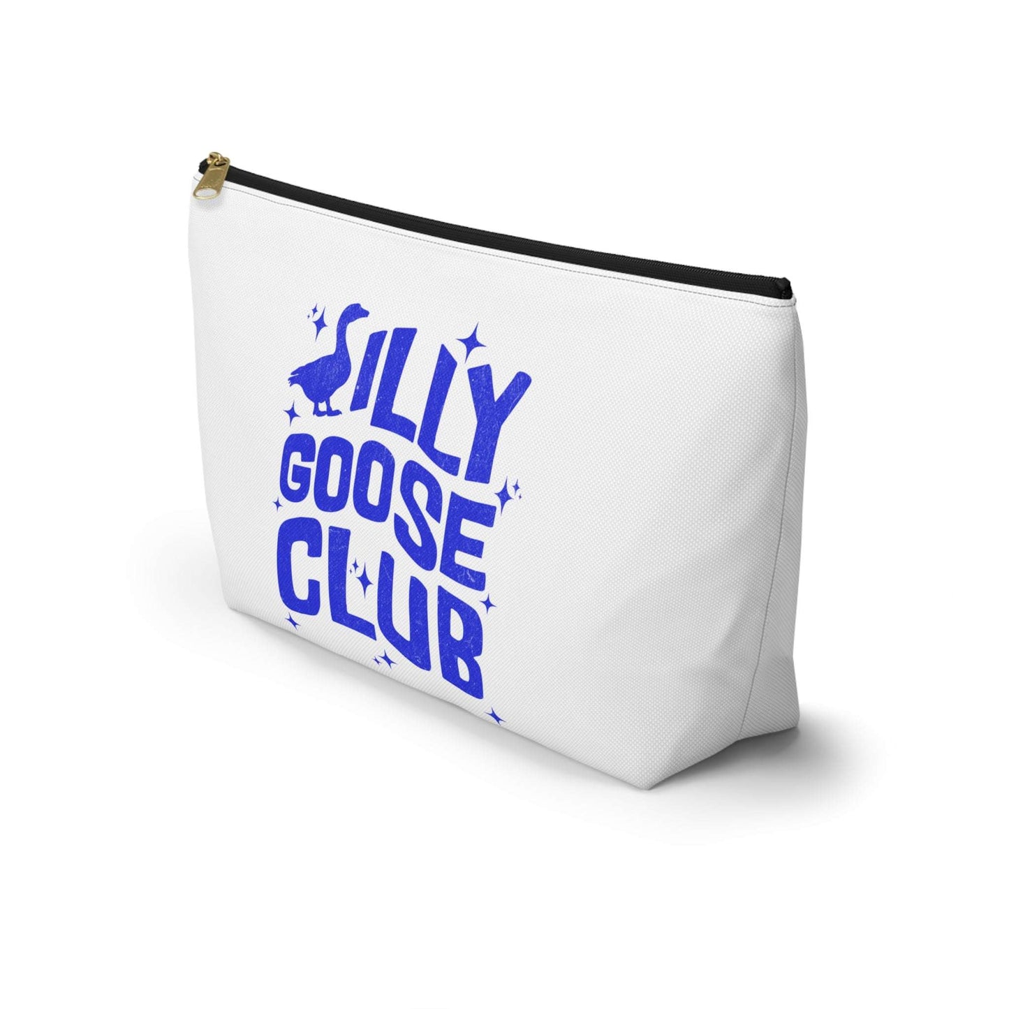 Silly Goose Club Accessory Pouch | Fun Makeup Bag | Travel Organizer | Gift for Friends | Cute Storage Solution | Quirky T-bottom Bag