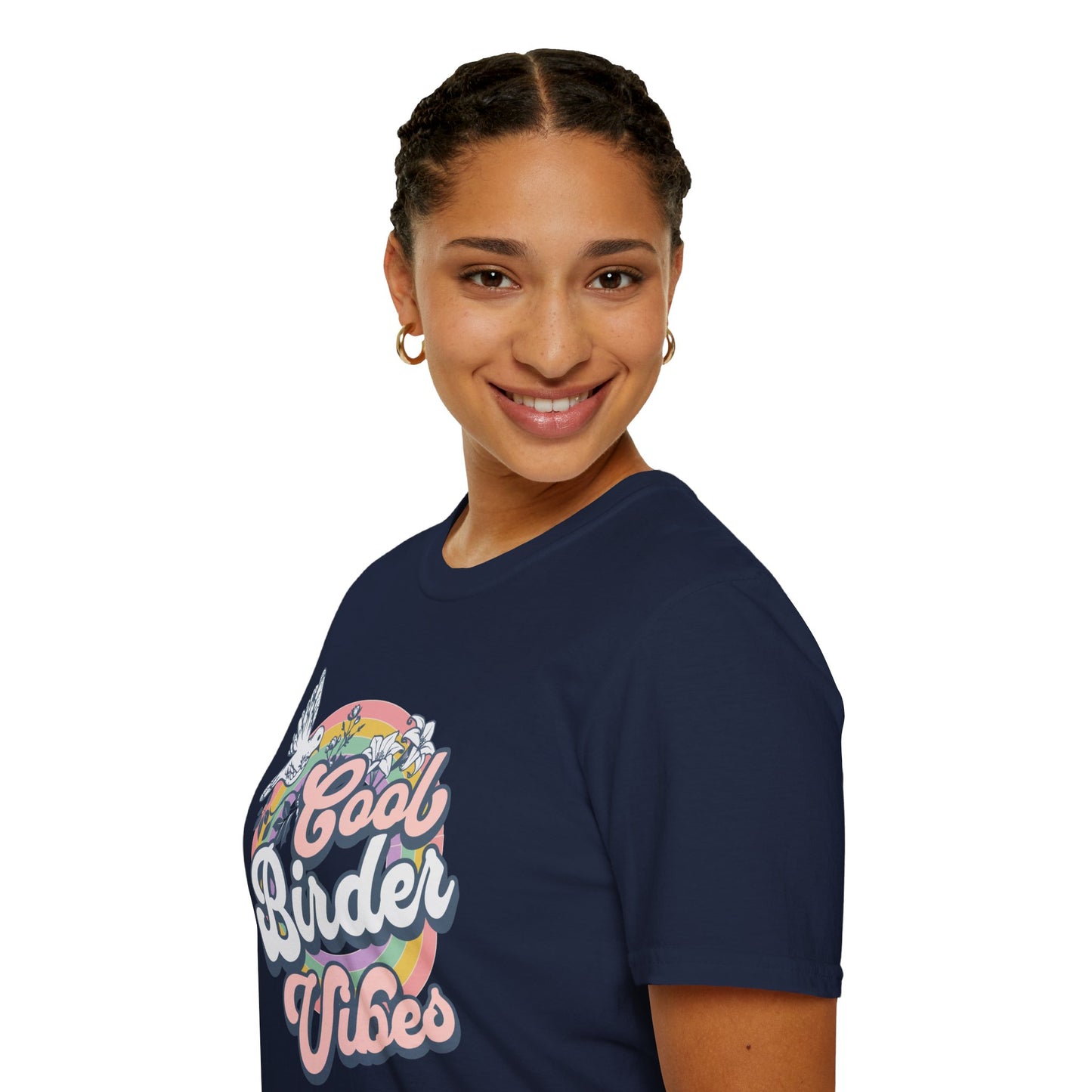 Cool Birder Vibes Unisex Softstyle T-Shirt | Perfect for Bird Lovers and Nature Enthusiasts