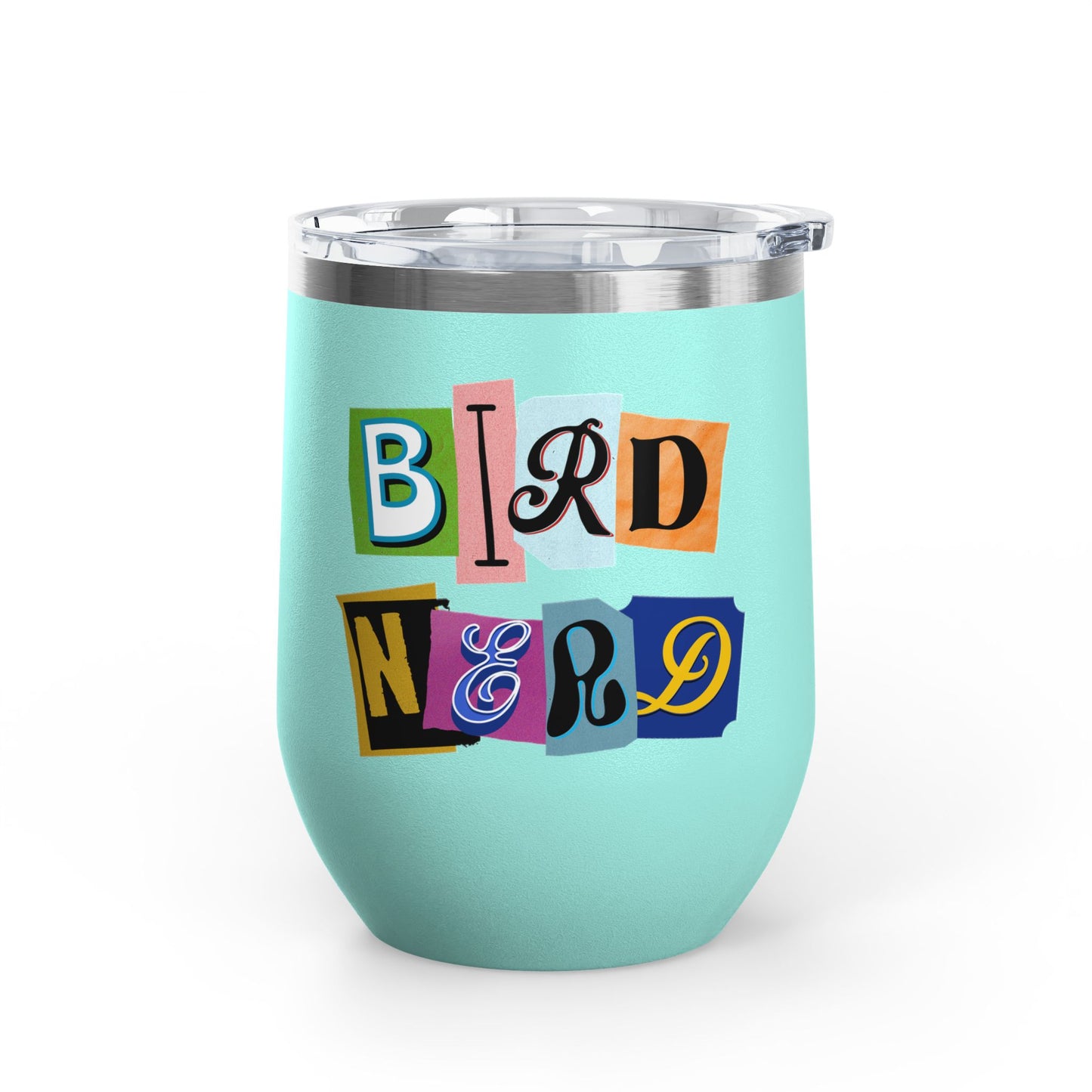 Bird Nerd Wine Tumbler - 12oz Insulated Stainless Steel Cup for Wine Lovers