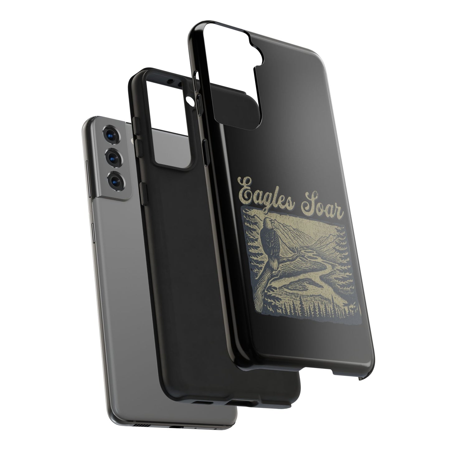The Nerdy Birder - Eagles Soar Tough Phone Case, Nature Lover Gift, Hiking Accessory, Wildlife Enthusiast, Adventure Protection Case