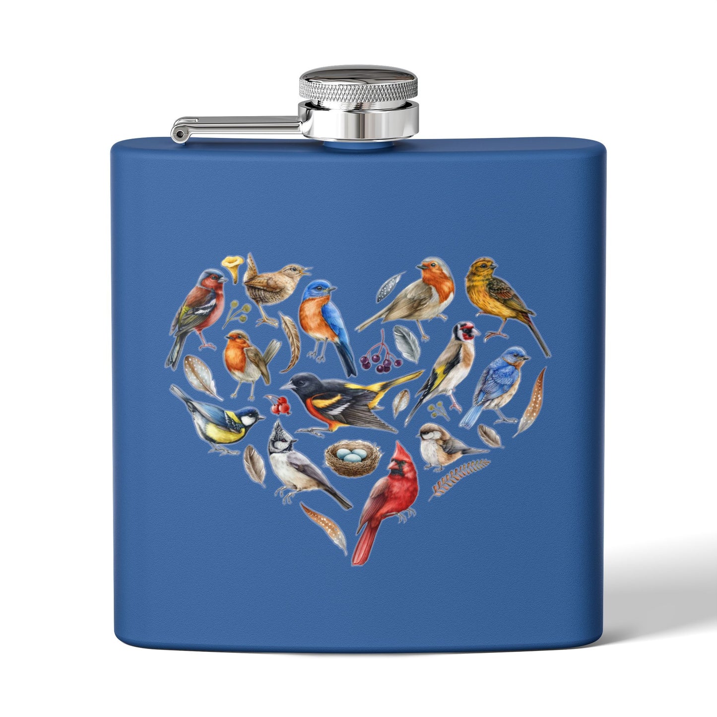 Bird Heart Stainless Steel Flask - 6oz