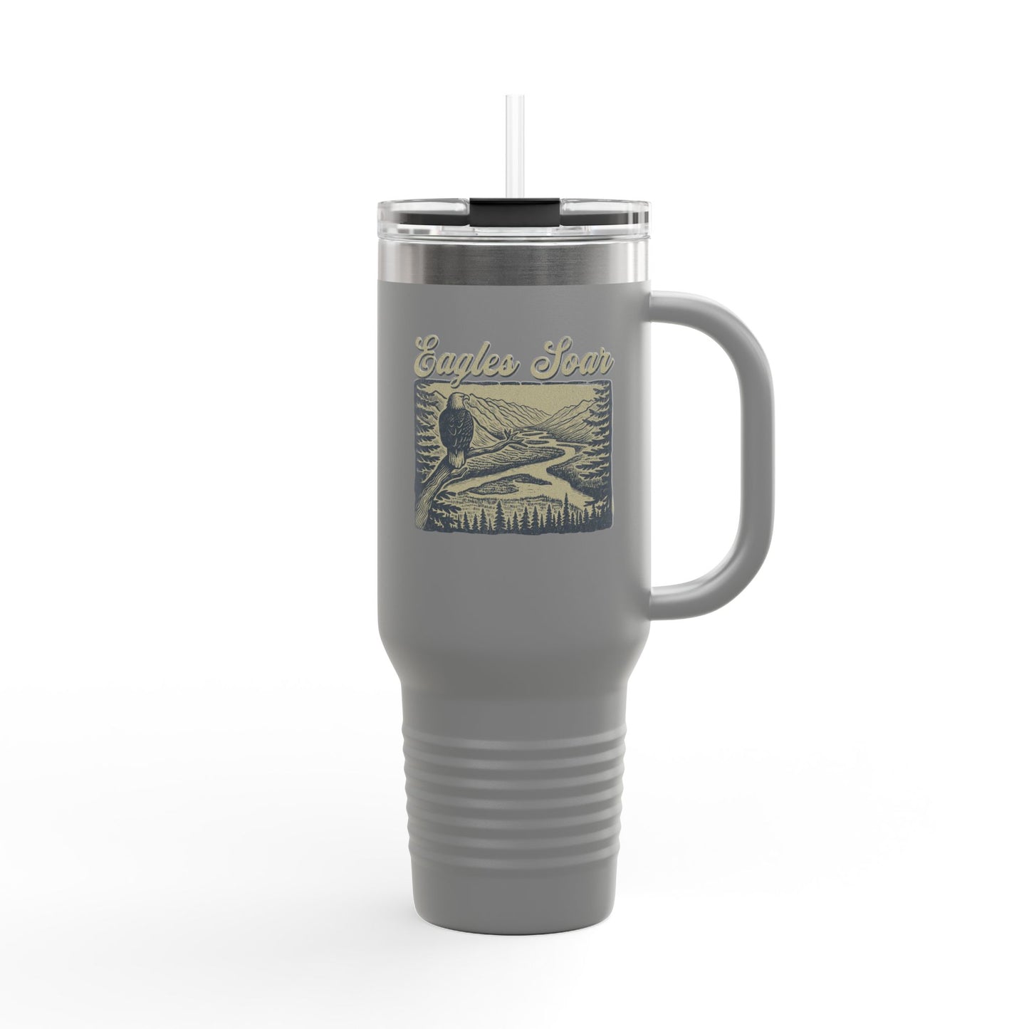 The Nerdy Birder Eagles Soar Insulated Travel Mug 40oz