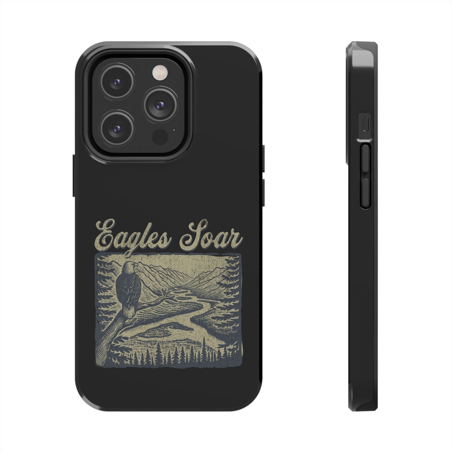 The Nerdy Birder - Eagles Soar Tough Phone Case, Nature Lover Gift, Hiking Accessory, Wildlife Enthusiast, Adventure Protection Case