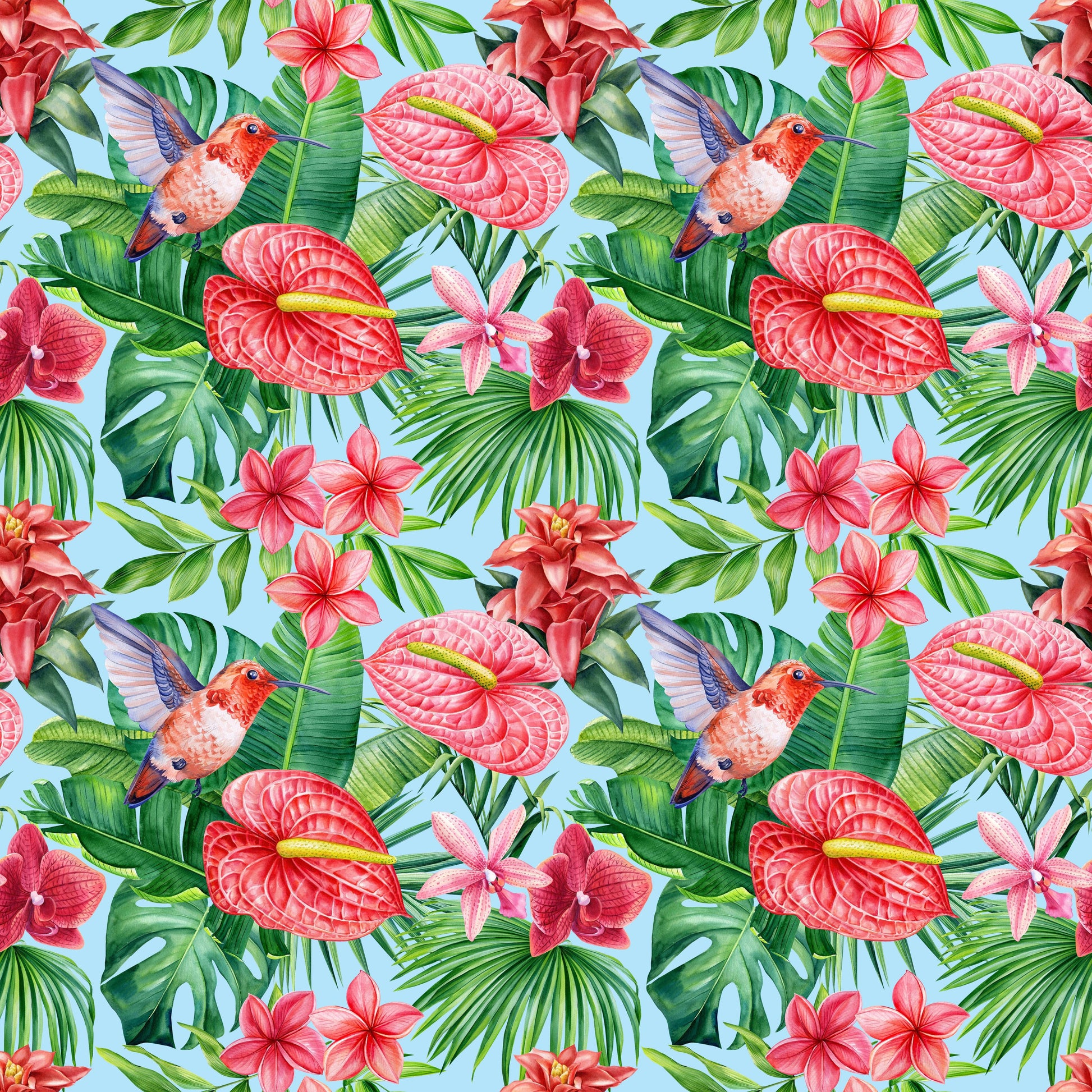 The Nerdy Birder - Tropical Hummingbird Button-Down Shirt, Summer Shirt, Hawaiian Shirt, Beachwear, Vacation Essentials, Casual Outfit