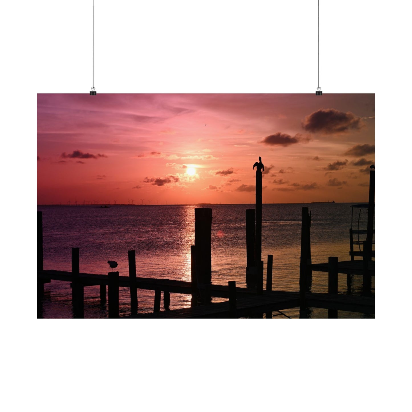 Scenic Sunset Matte Horizontal Poster - Serene Wall Art for Home Decor