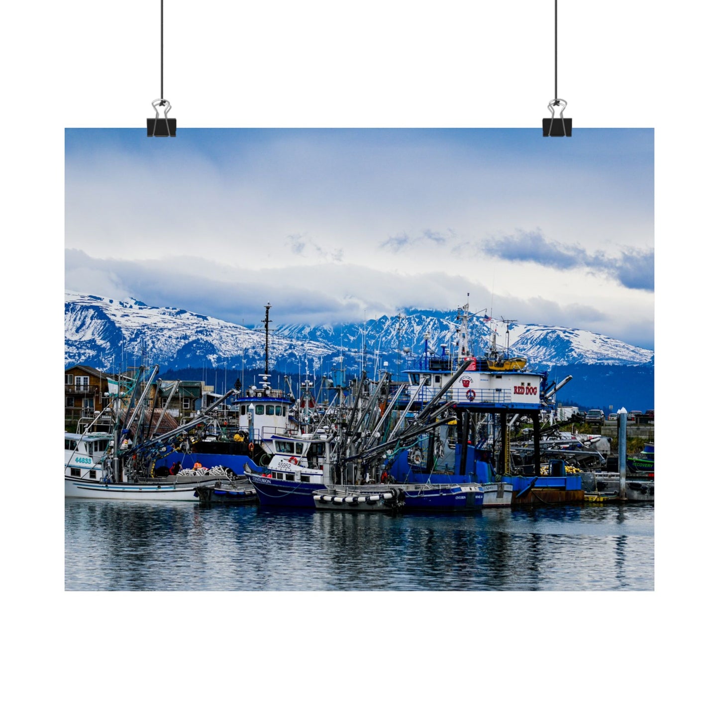 Scenic Matte Horizontal Poster - Tranquil Harbor Print for Home Decor