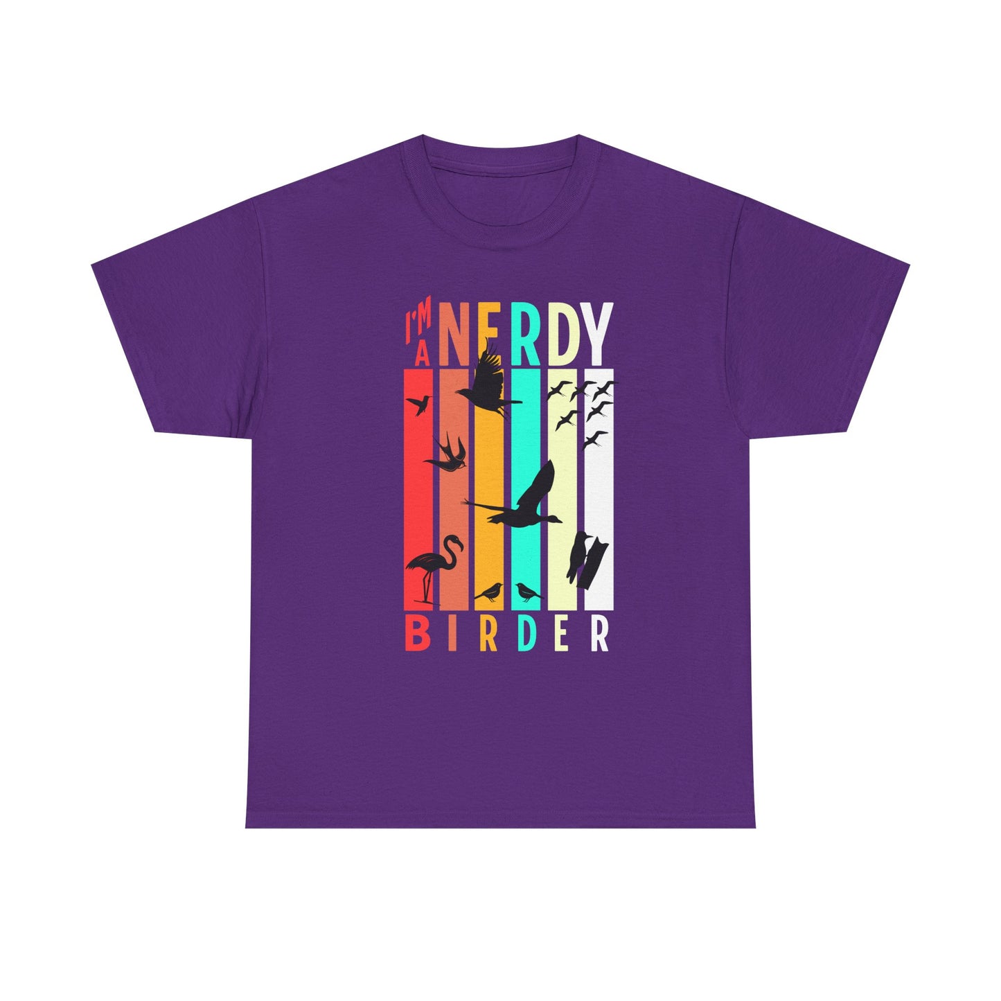 I'm a Nerdy Birder Unisex Heavy Cotton Tee - Perfect Gift for Bird Lovers & Nature Enthusiasts