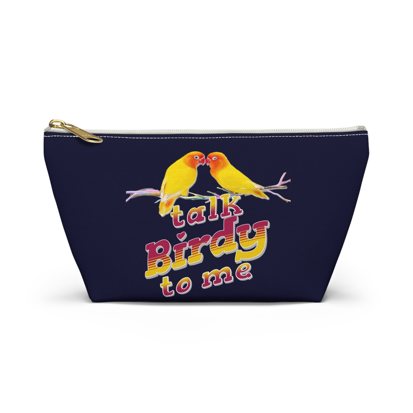 Talk Birdy to Me Vibrant Accessory Pouch - Colorful Bird Design