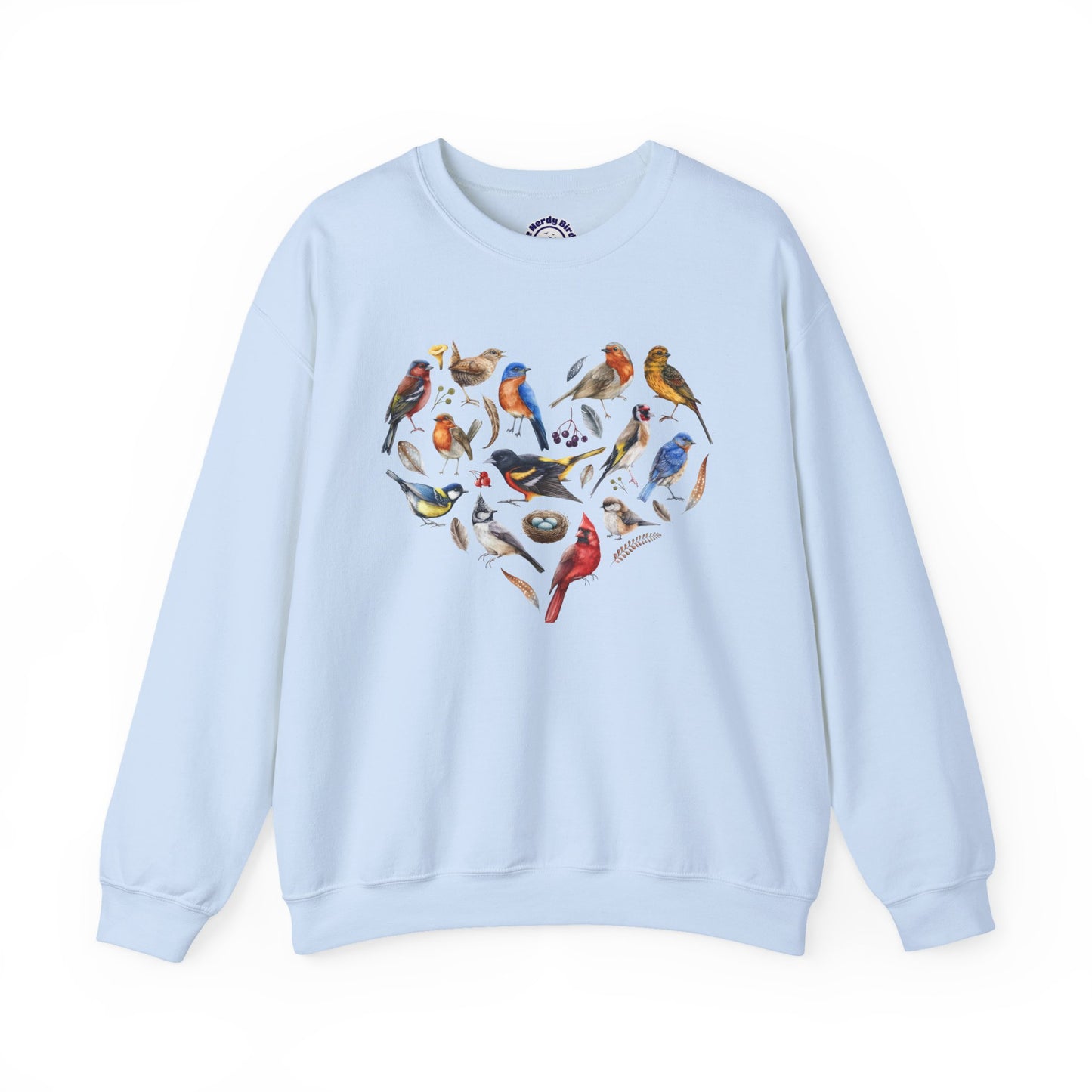 Bird Heart Graphic Unisex Crewneck Sweatshirt