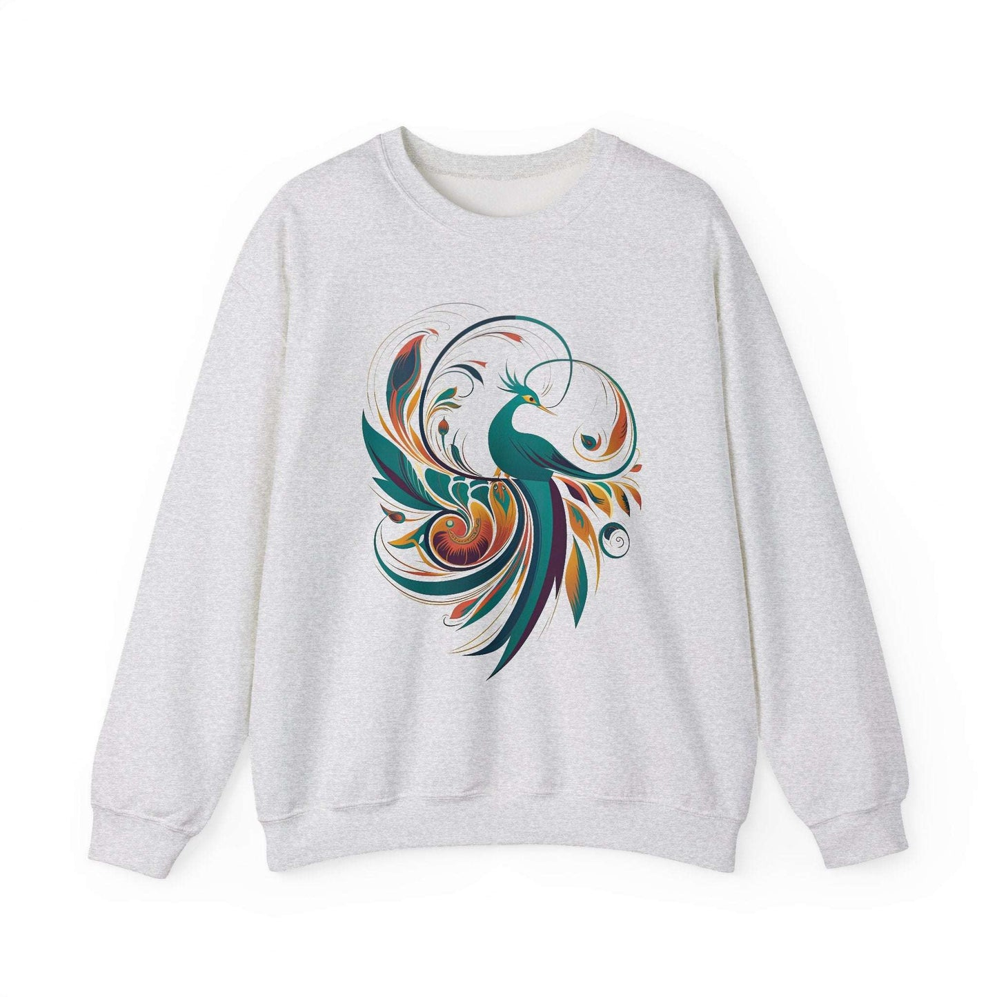 Elegant Peacock Design Unisex Crewneck Sweatshirt