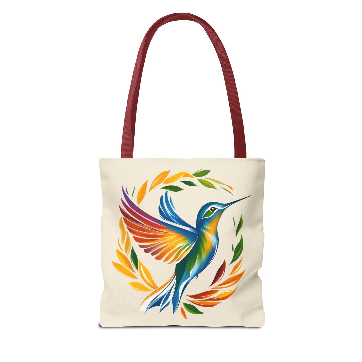 Hummingbird Rainbow Tote Bag - Natural color