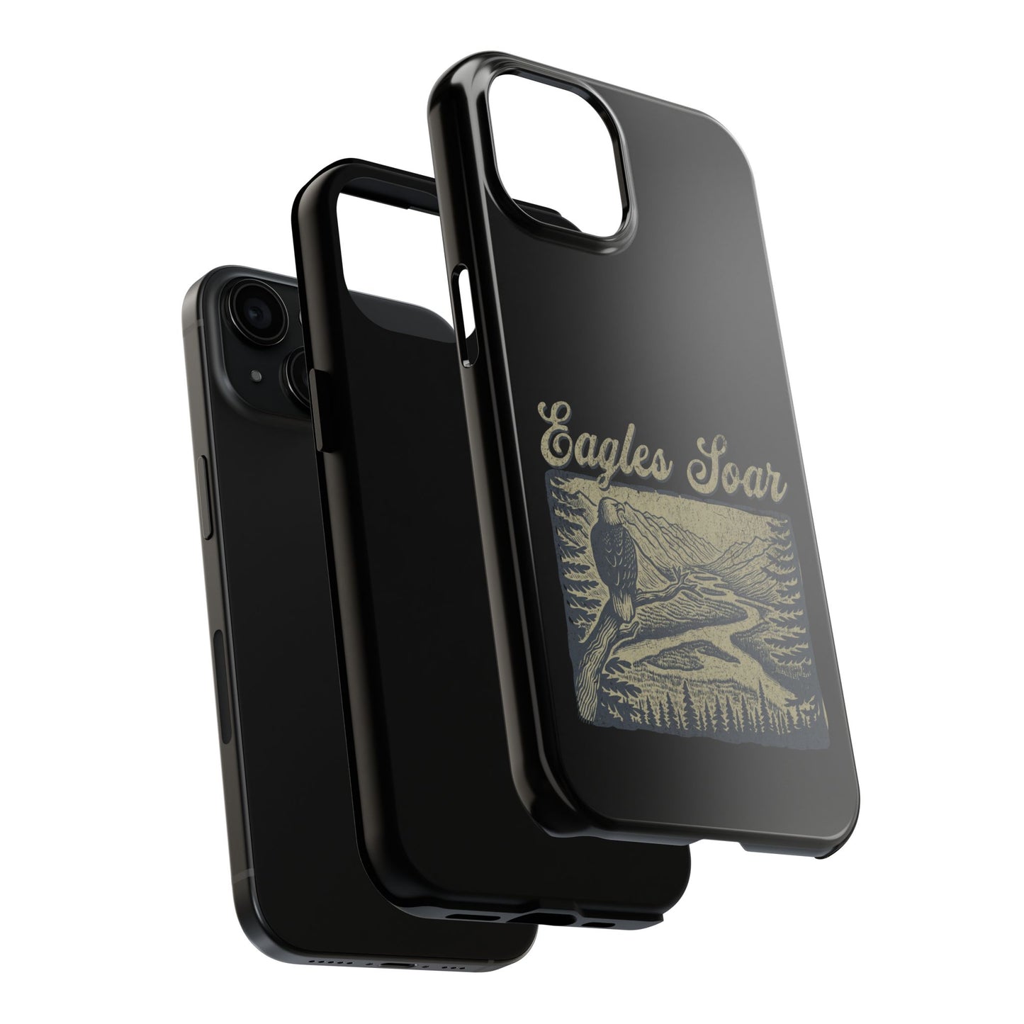 The Nerdy Birder - Eagles Soar Tough Phone Case, Nature Lover Gift, Hiking Accessory, Wildlife Enthusiast, Adventure Protection Case
