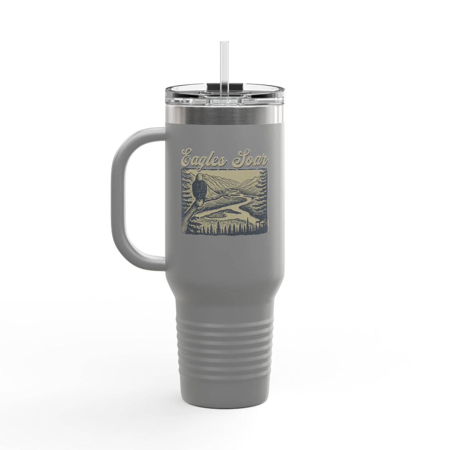 The Nerdy Birder Eagles Soar Insulated Travel Mug 40oz