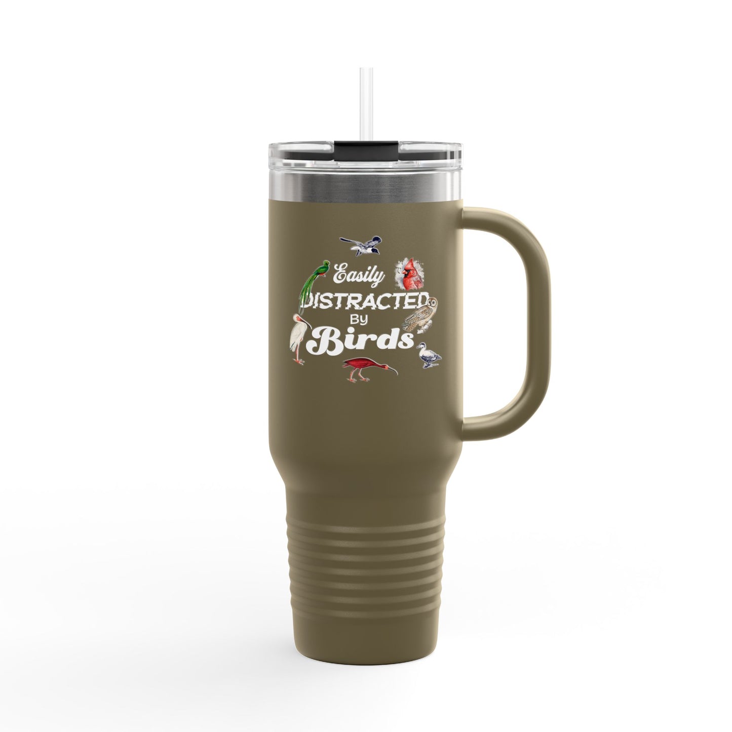 Easily Distracted by Birds Insulated Travel Mug - 40oz Adventure Companion
