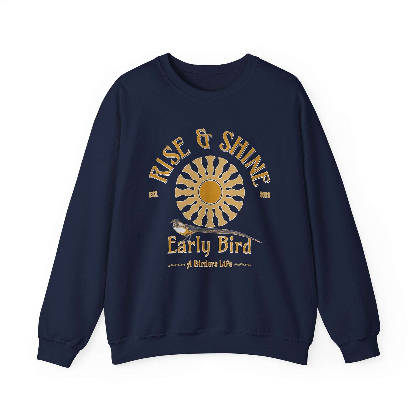 Rise & Shine Early Bird Crewneck Sweatshirt - Perfect for Bird Lovers