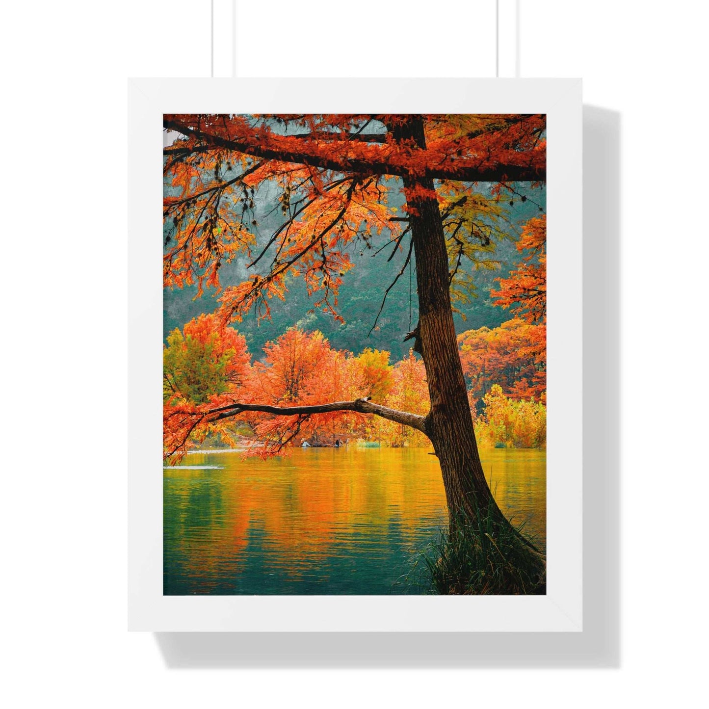 Autumn Serenity Framed Vertical Poster - Nature Wall Art for Home Decor