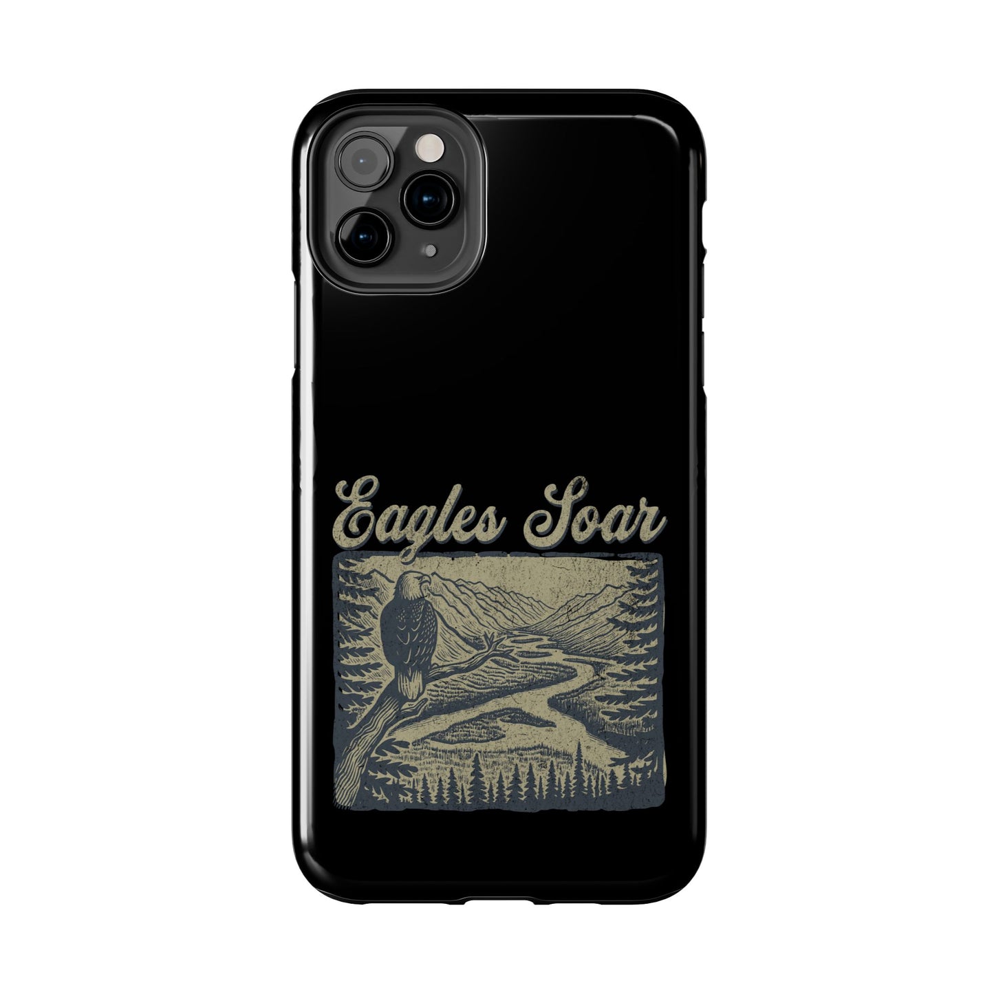 The Nerdy Birder - Eagles Soar Tough Phone Case, Nature Lover Gift, Hiking Accessory, Wildlife Enthusiast, Adventure Protection Case