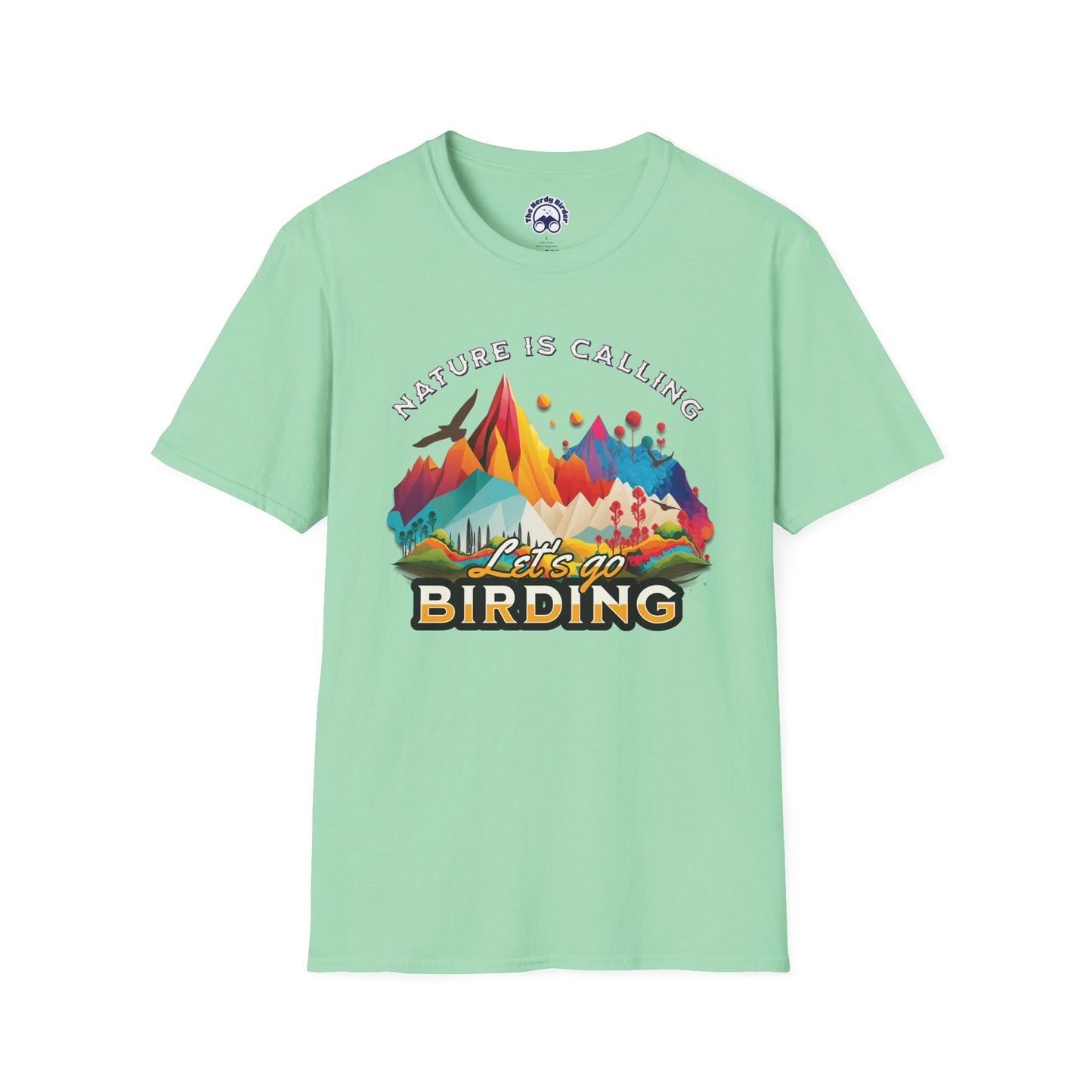 Nature Is Calling Birding Unisex Softstyle T-Shirt