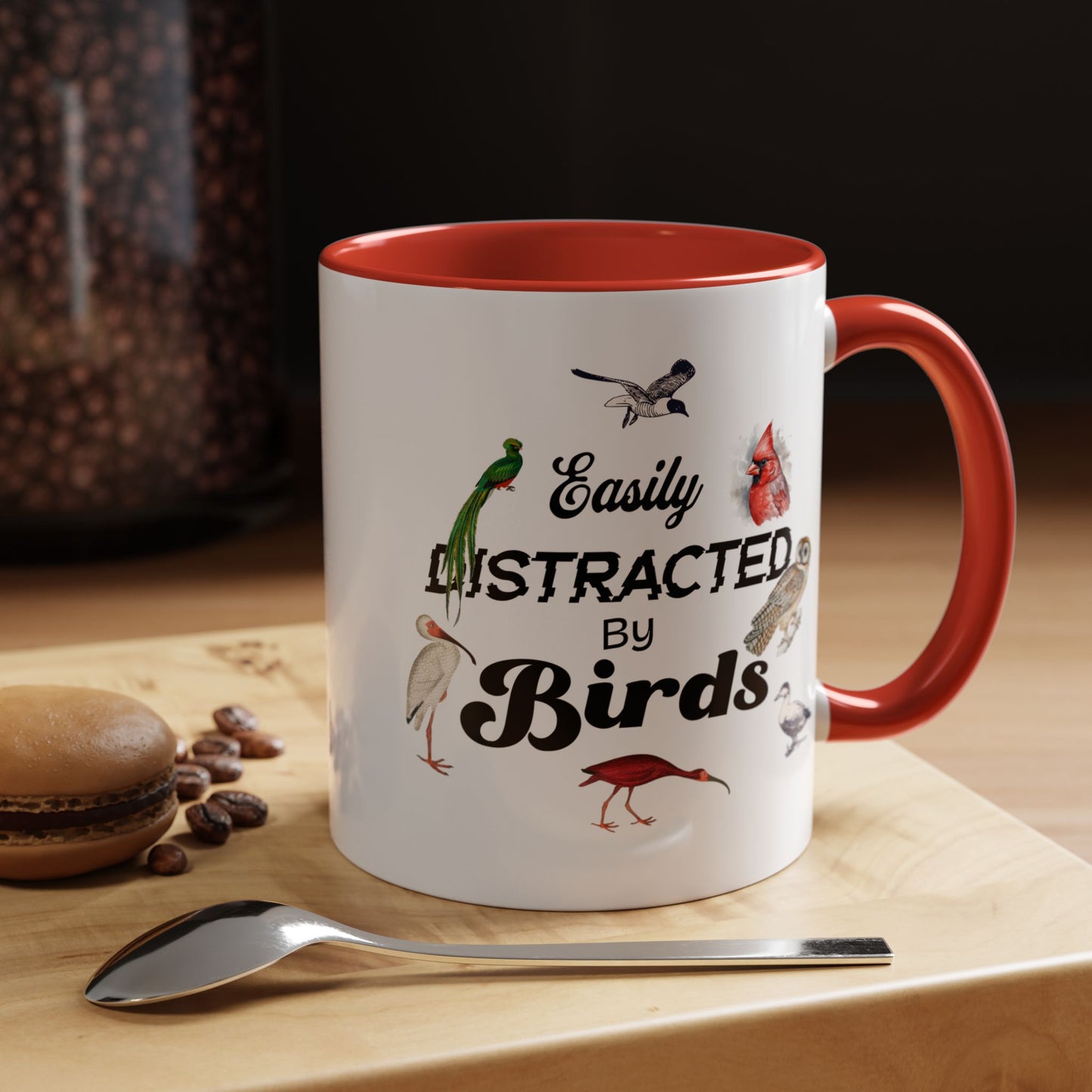 Easily Distracted by Birds Coffee Mug - Fun Accent Mug for Bird Lovers