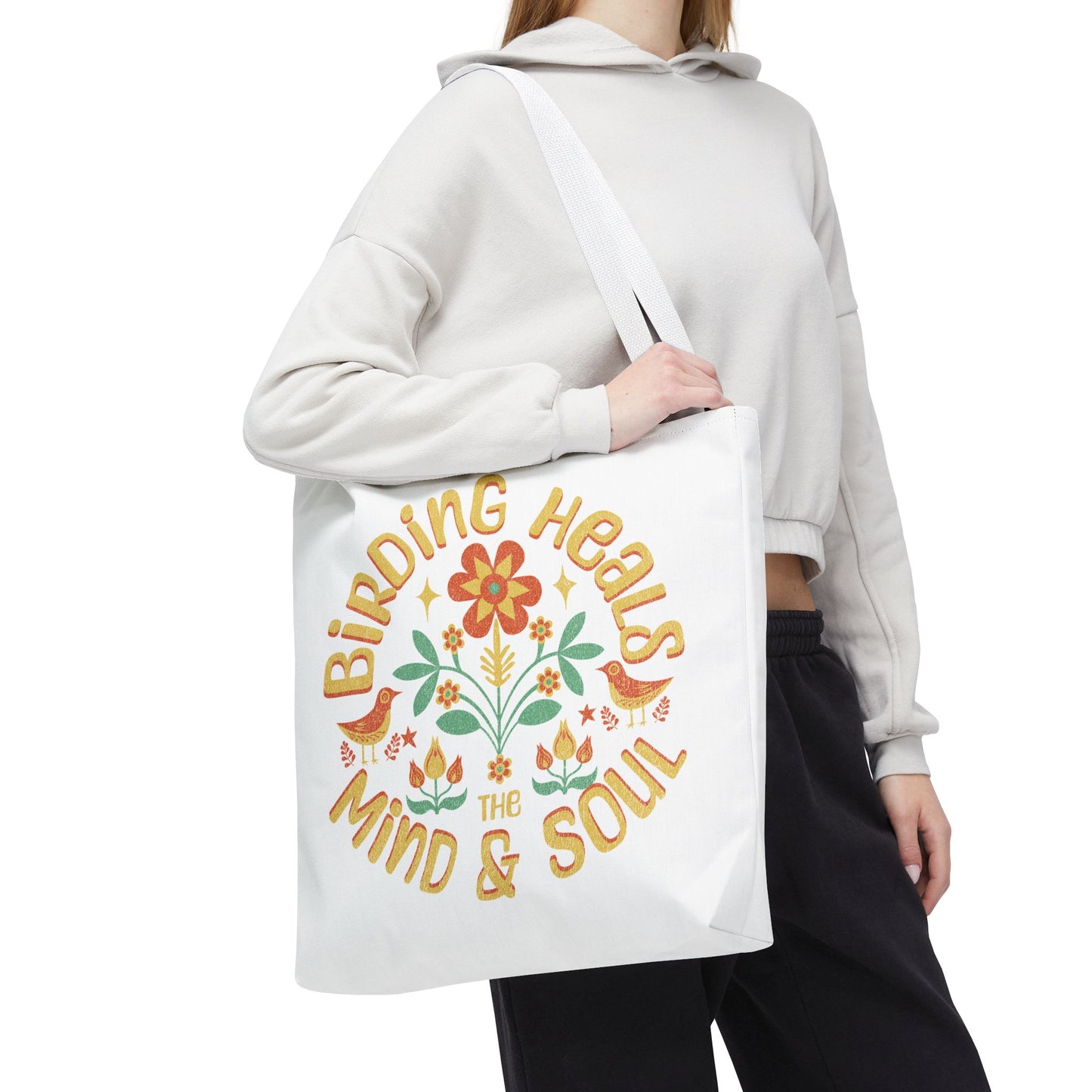 Birding Heals Tote Bag - Inspirational Eco-Friendly Carryall for Nature Lovers