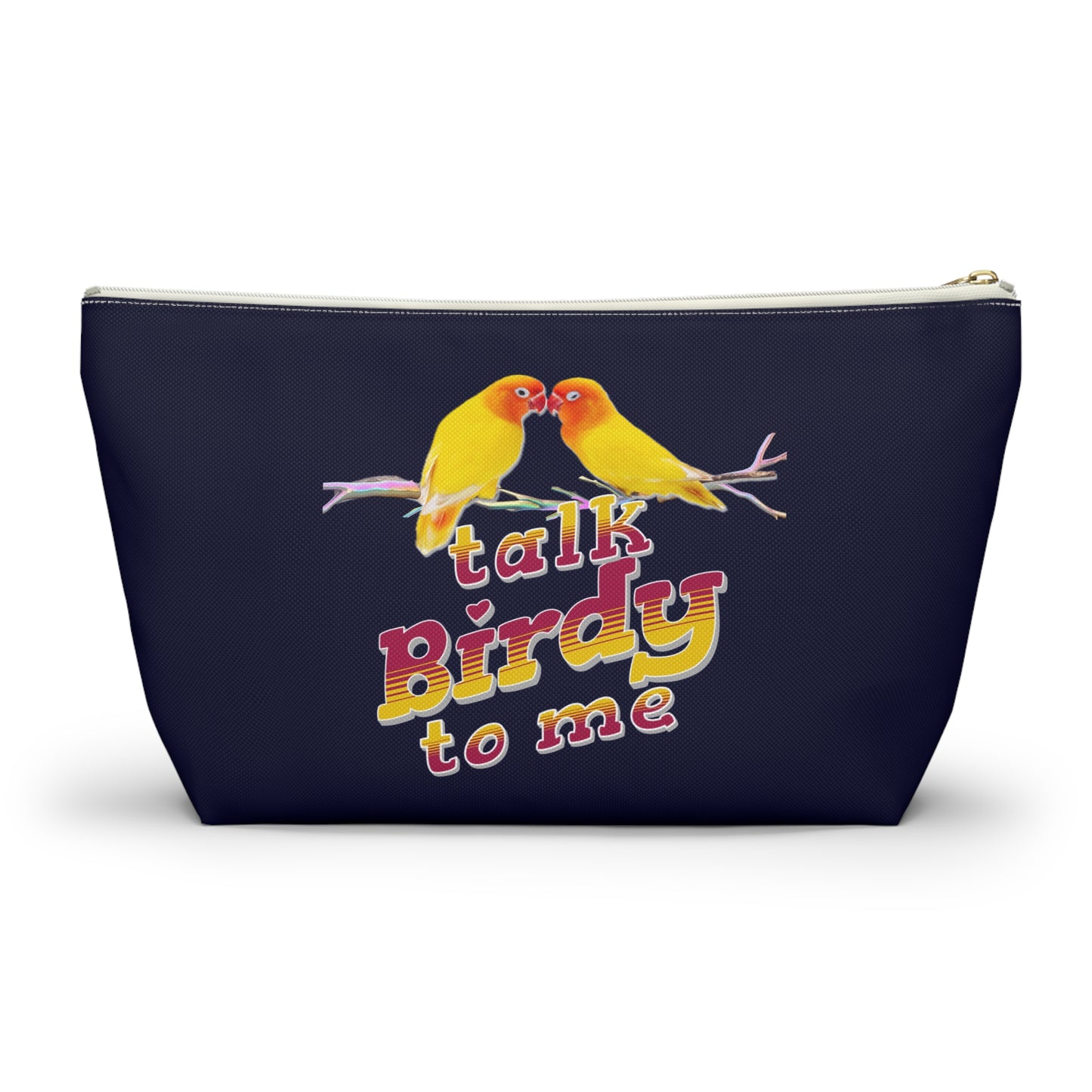 Talk Birdy to Me Vibrant Accessory Pouch - Colorful Bird Design