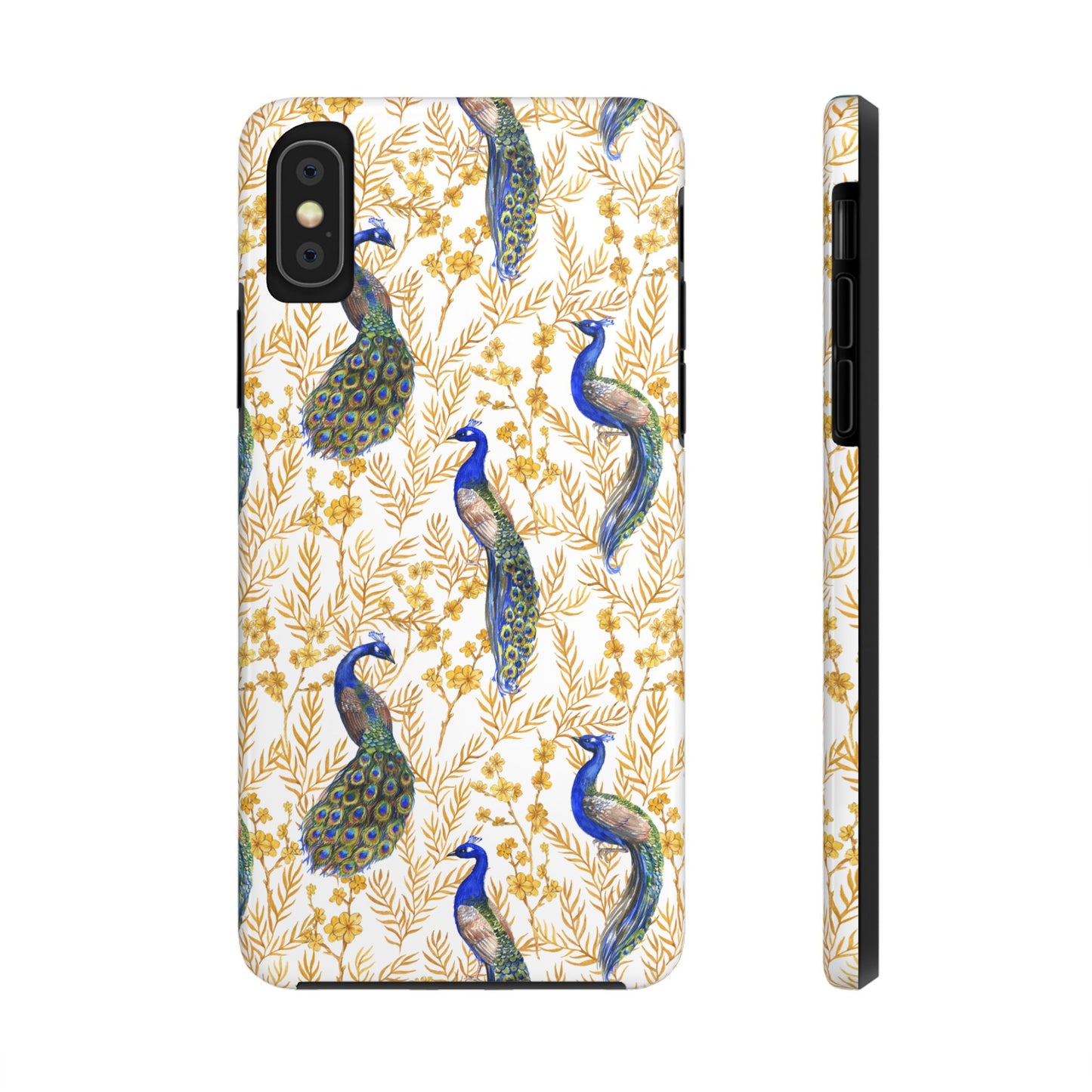 Elegant Peacock Tough Phone Case - Stylish Protection for Nature Lovers