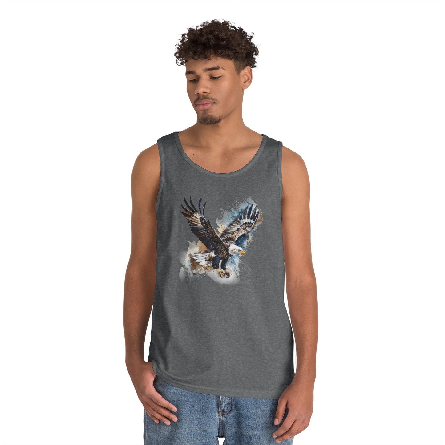 Eagle Graphic Unisex Heavy Cotton Tank Top – Outdoor Adventure Wear