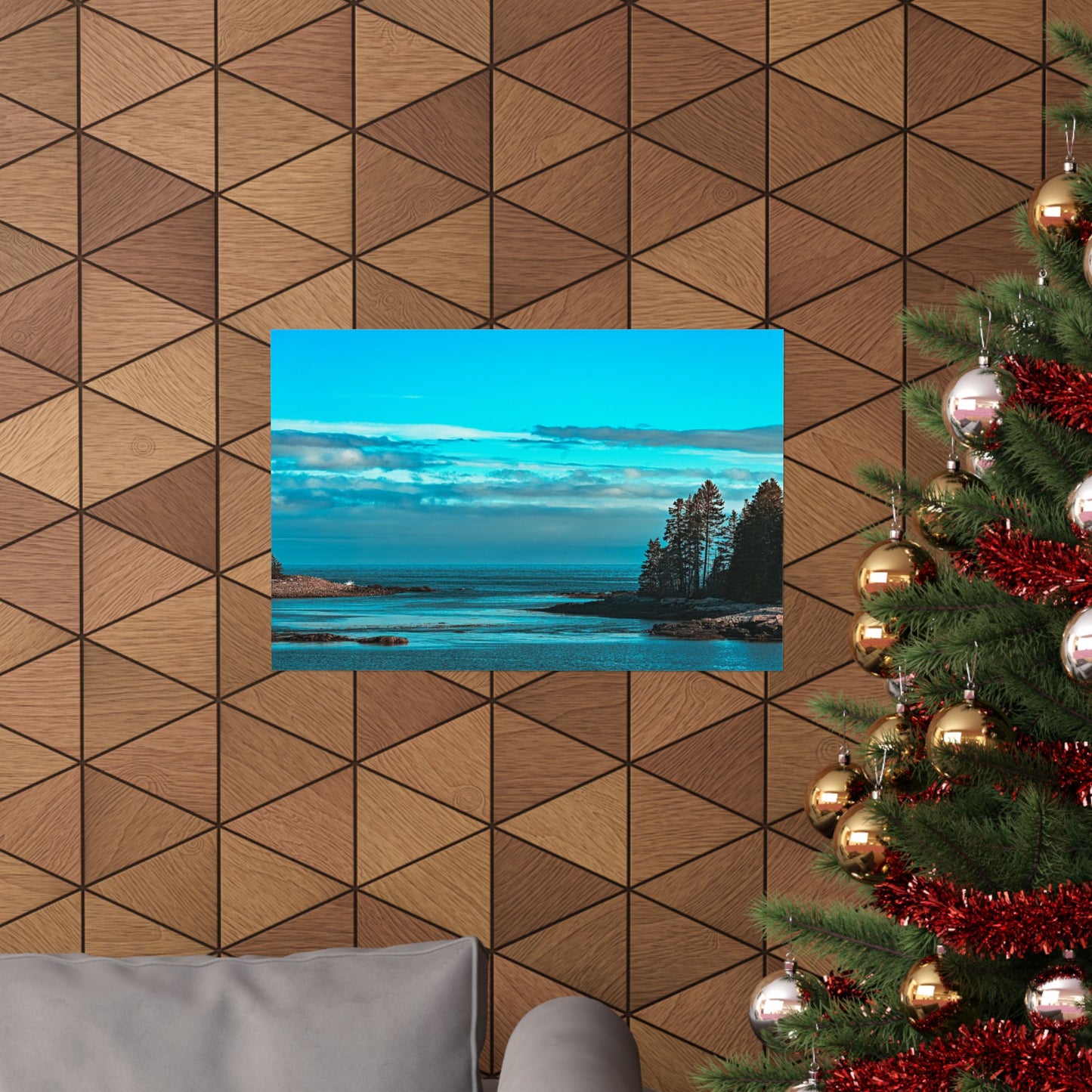 Serene Coastal Matte Horizontal Poster - Ocean Landscape Decor