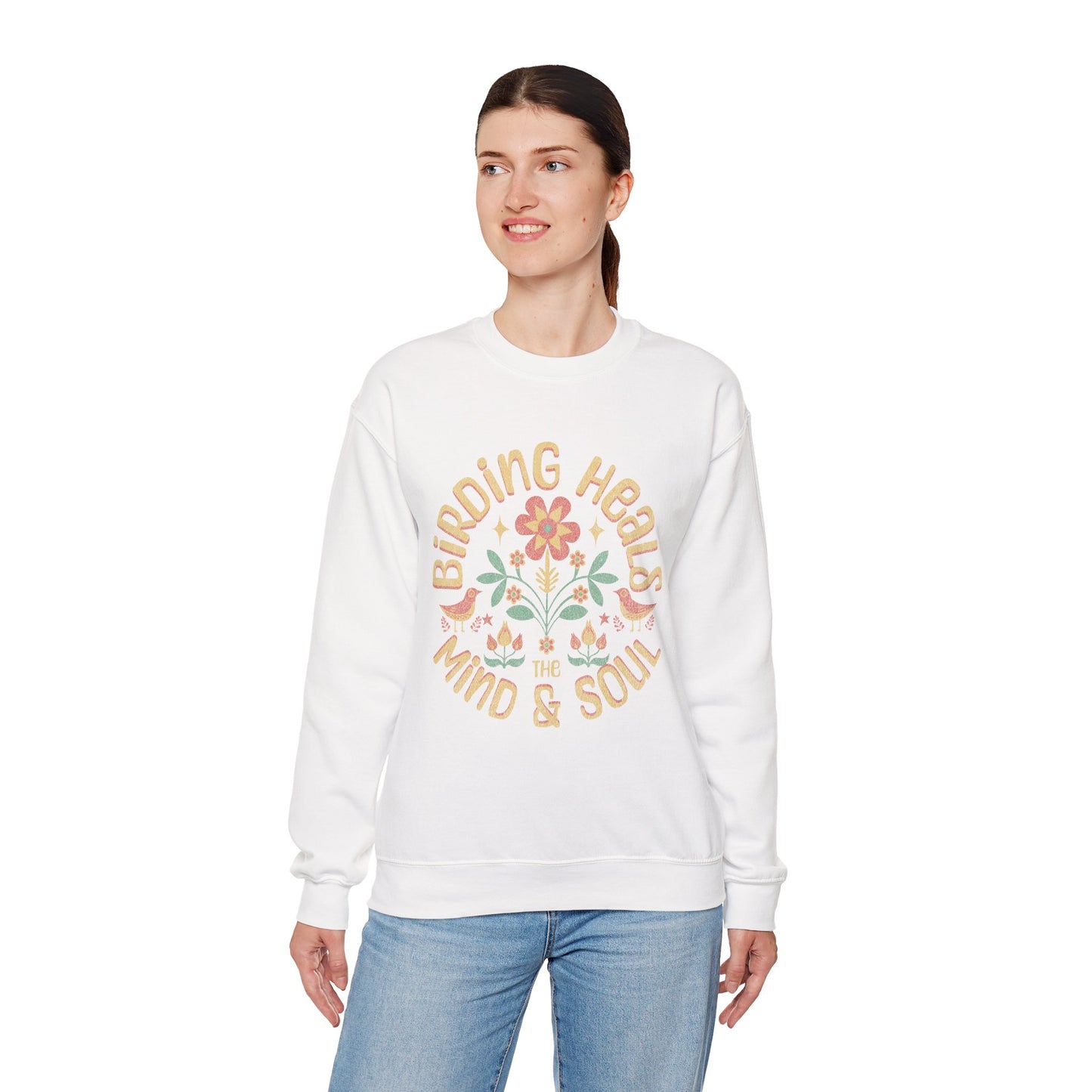 Birding Heals The Mind And Soul Sweatshirt - Unisex Heavy Blend Crewneck