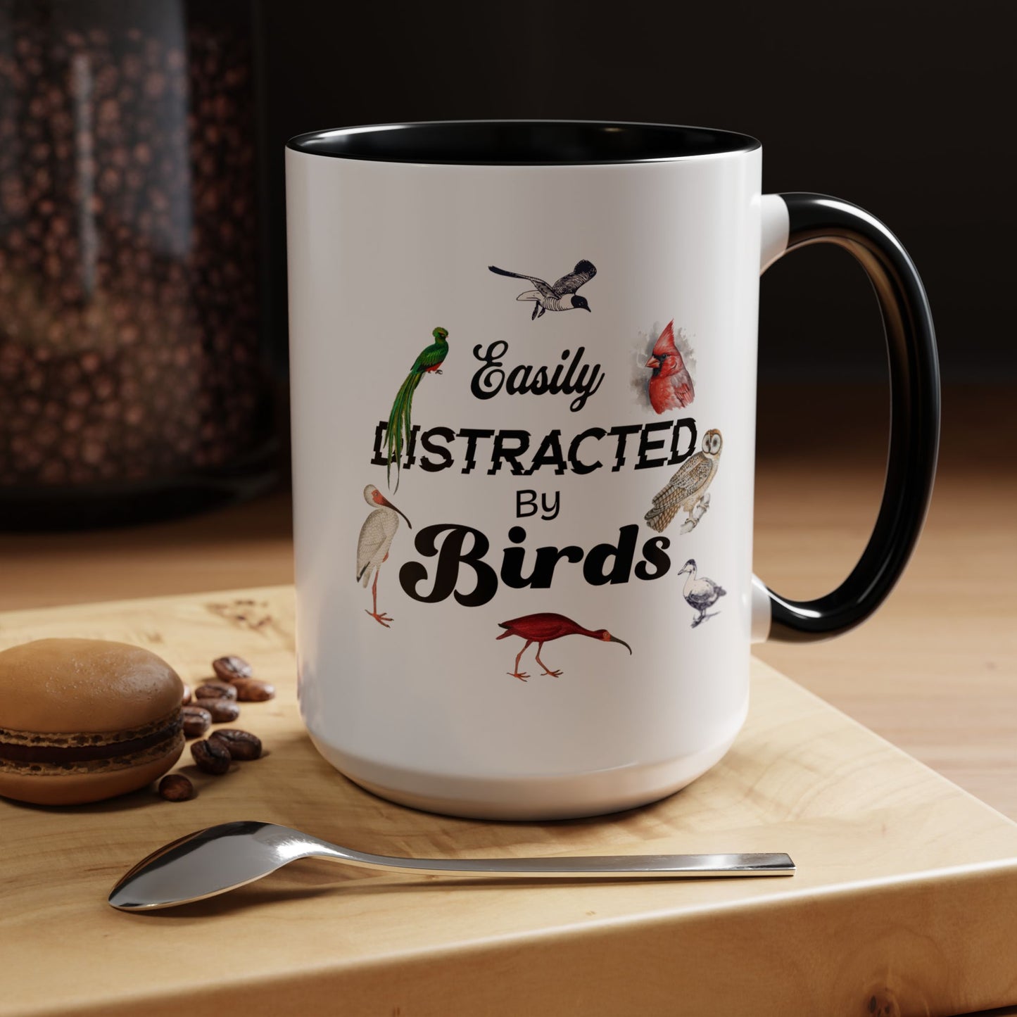 Easily Distracted by Birds Coffee Mug - Fun Accent Mug for Bird Lovers
