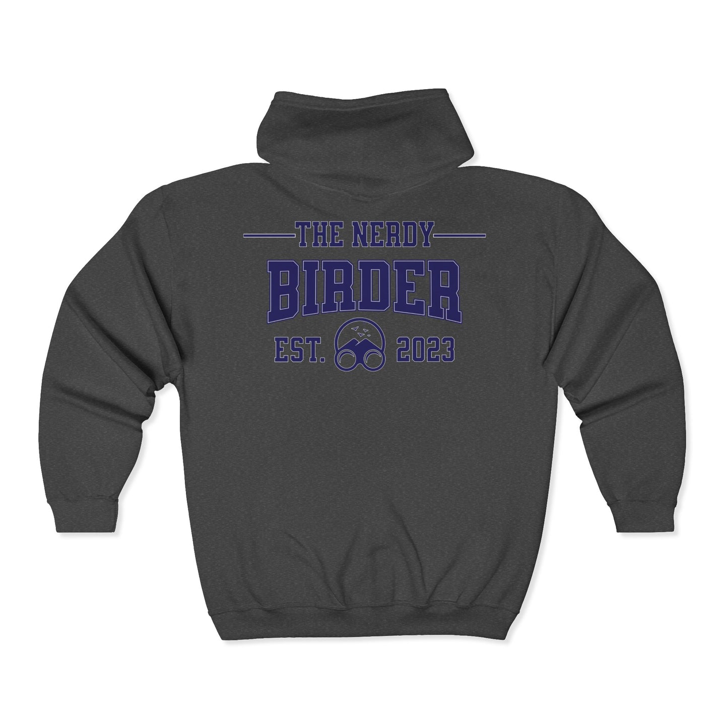 Nerdy Birder College Zip-Up Hoodie
